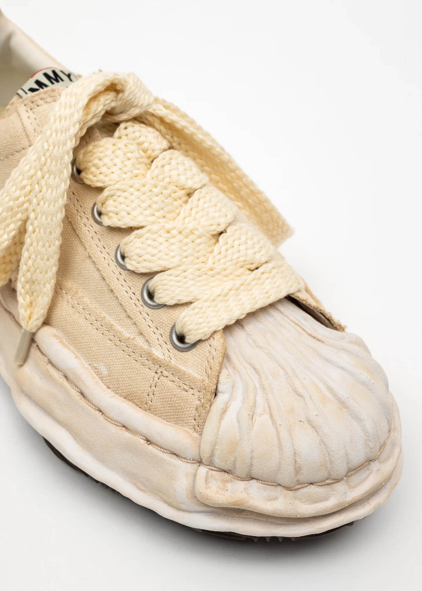 White OG Sole Overdyed Canvas Low-Top Sneaker (BLAKEY LOW) - Image 4