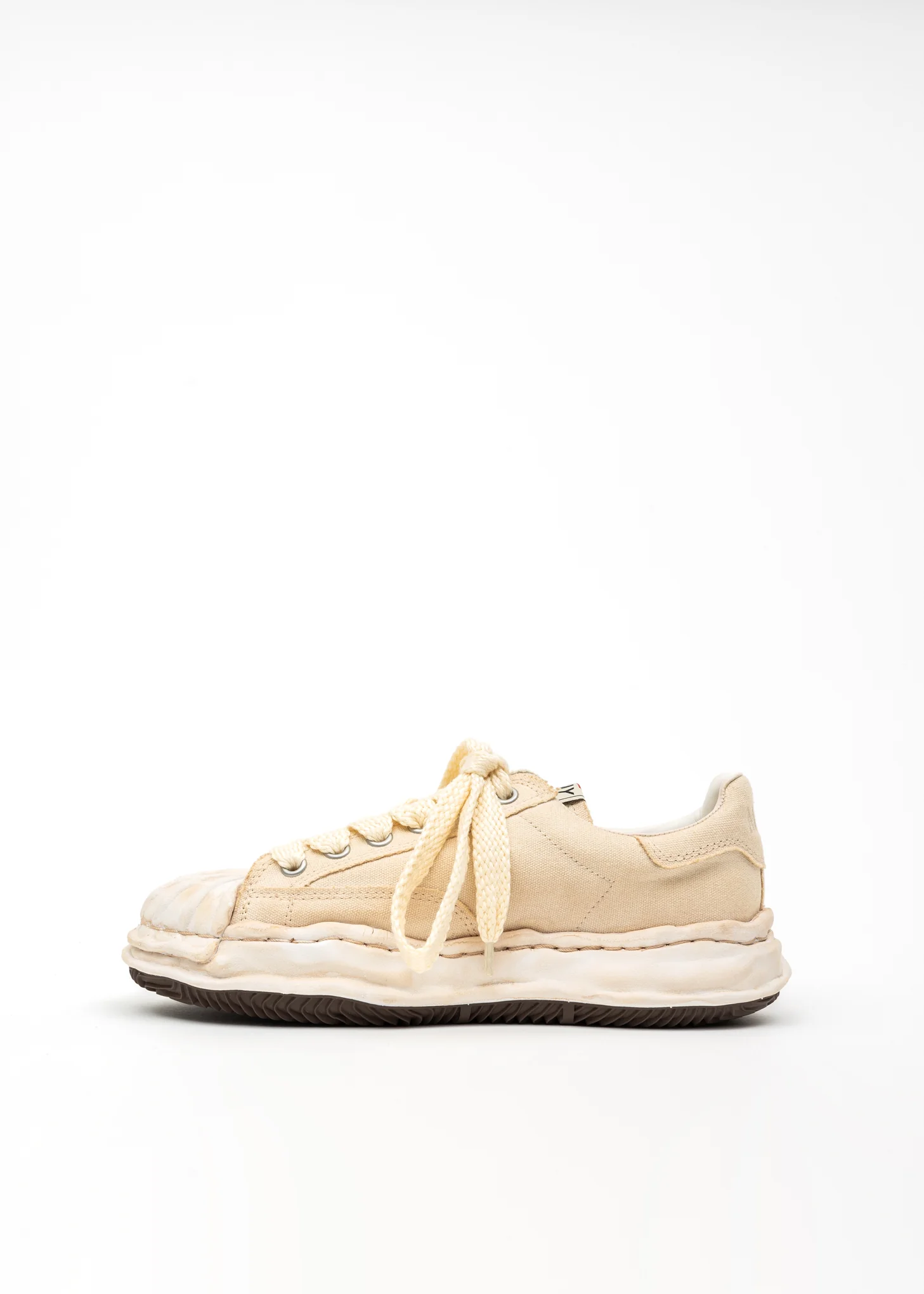 White OG Sole Overdyed Canvas Low-Top Sneaker (BLAKEY LOW) - Image 6