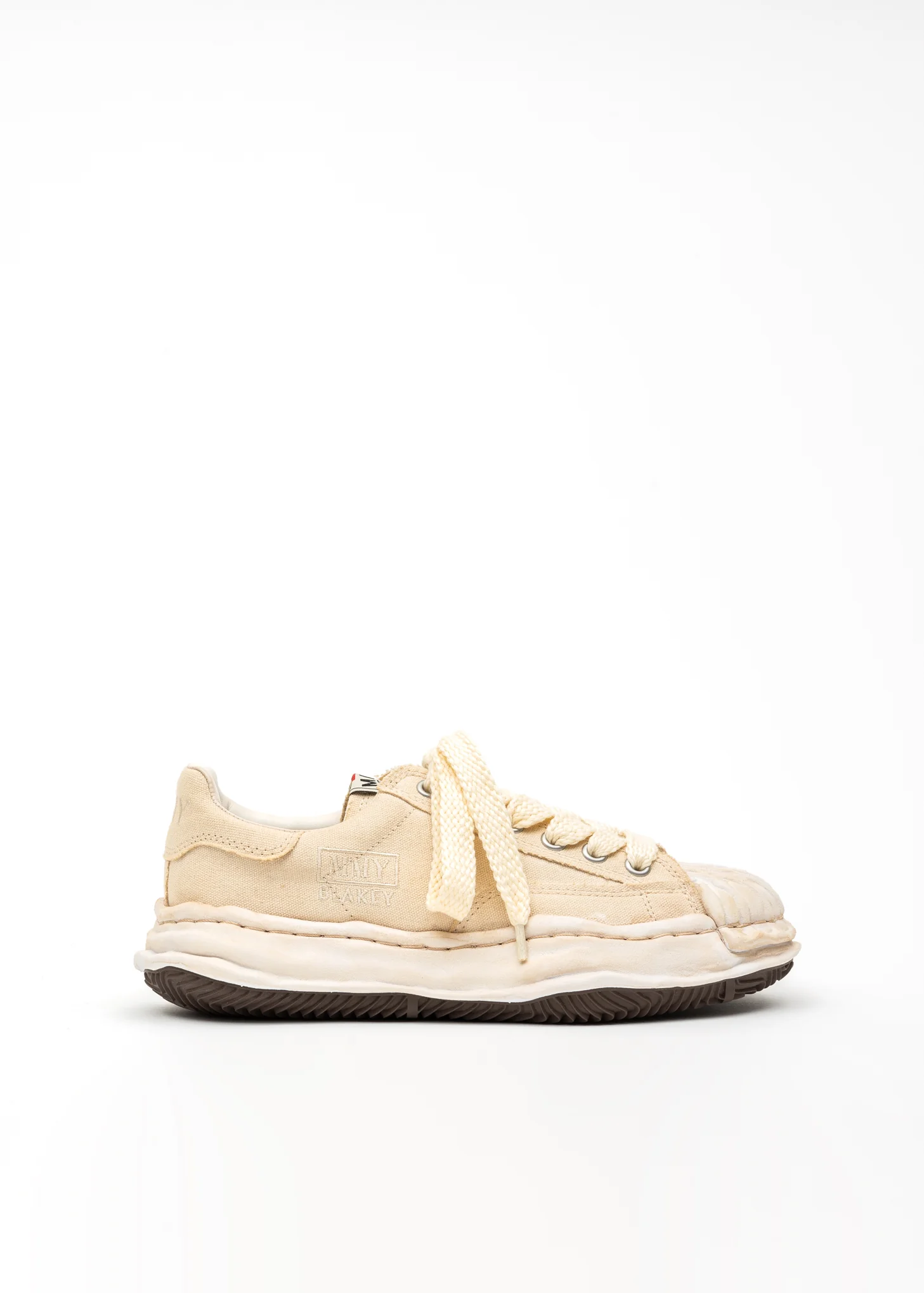 White OG Sole Overdyed Canvas Low-Top Sneaker (BLAKEY LOW) - Image 7