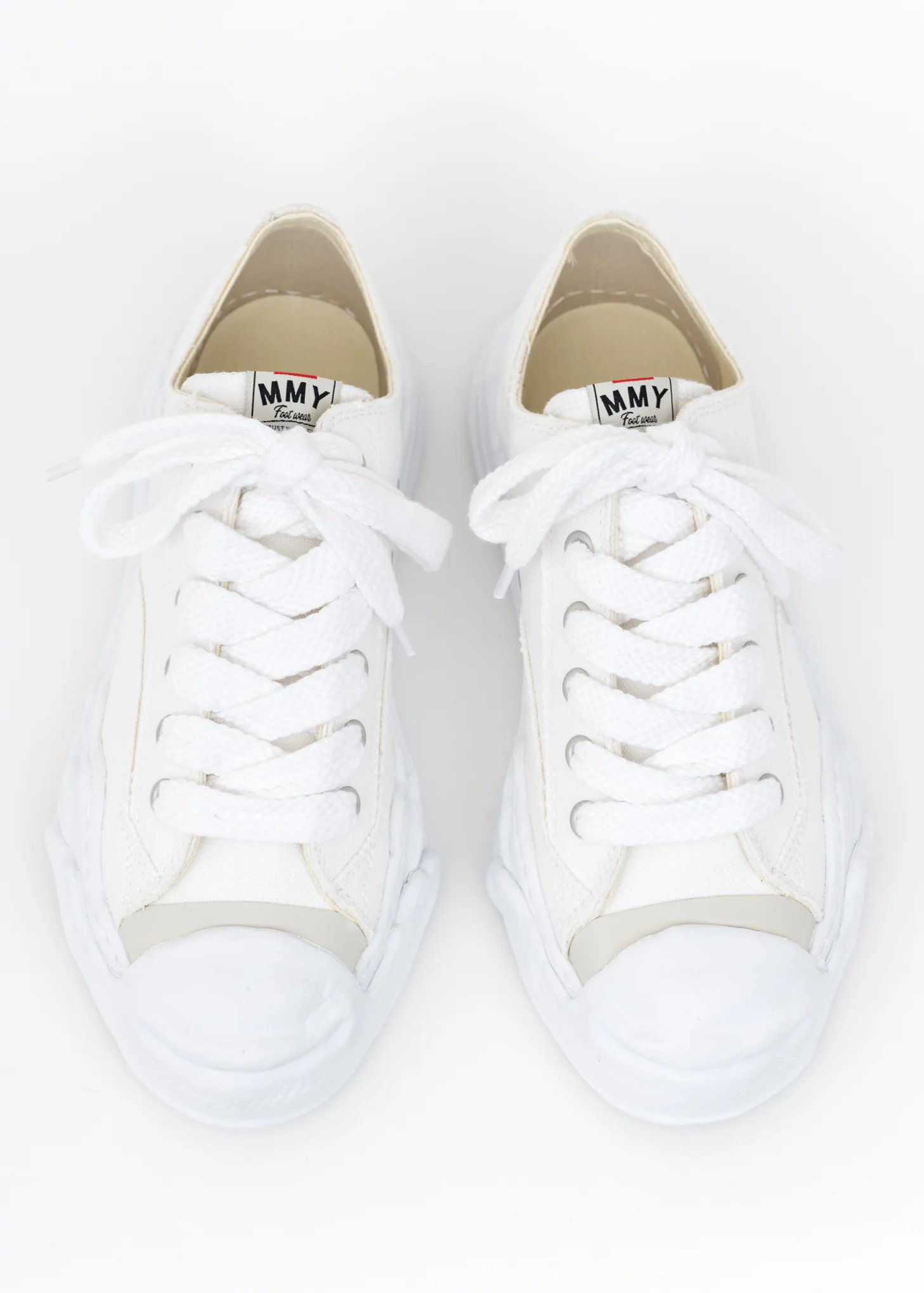 White Original Sole Toe Cap Canvas Lowcut Sneaker - Image 2