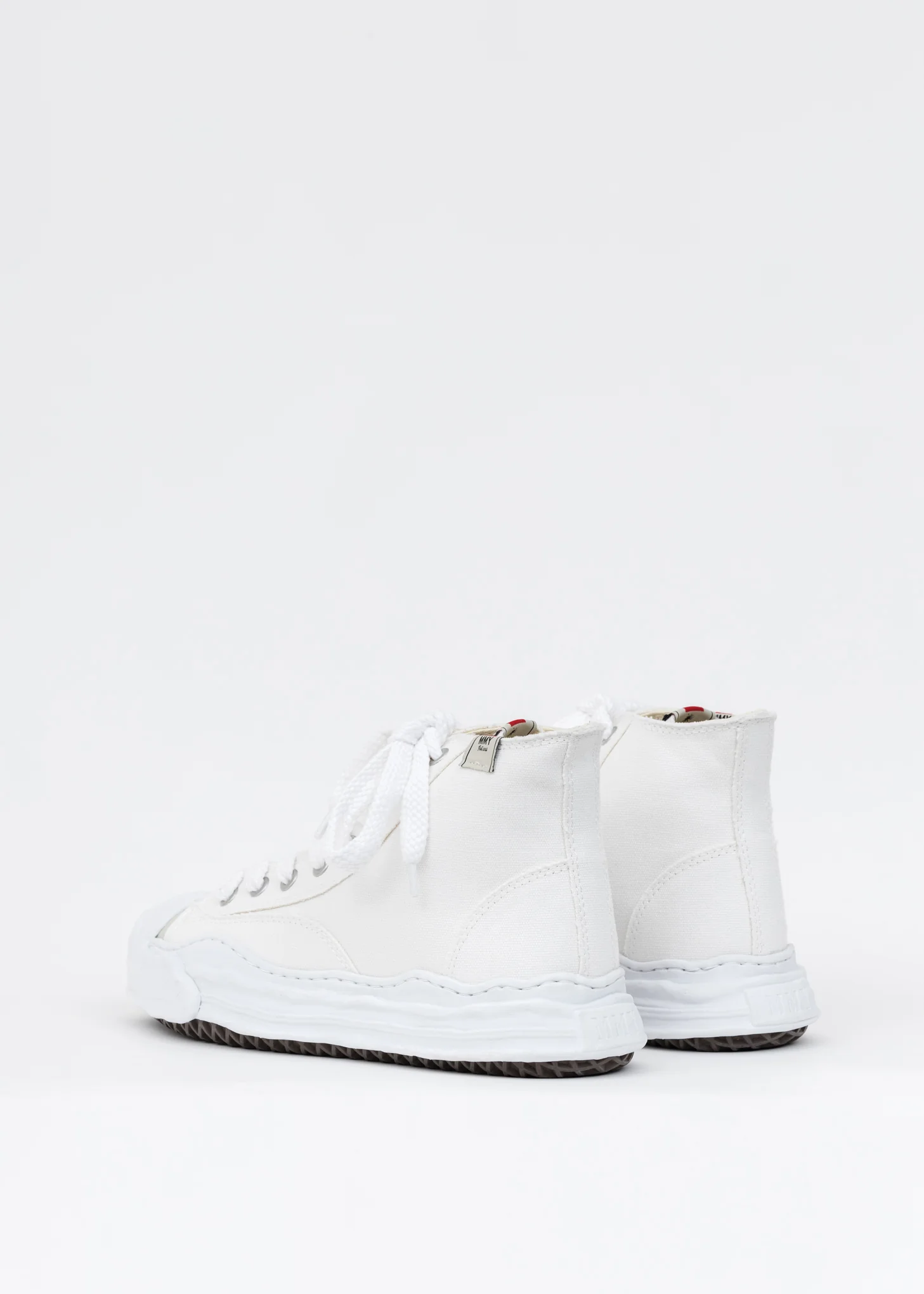 White Original Sole Toecap Canvas Hicut Sneaker - Image 3