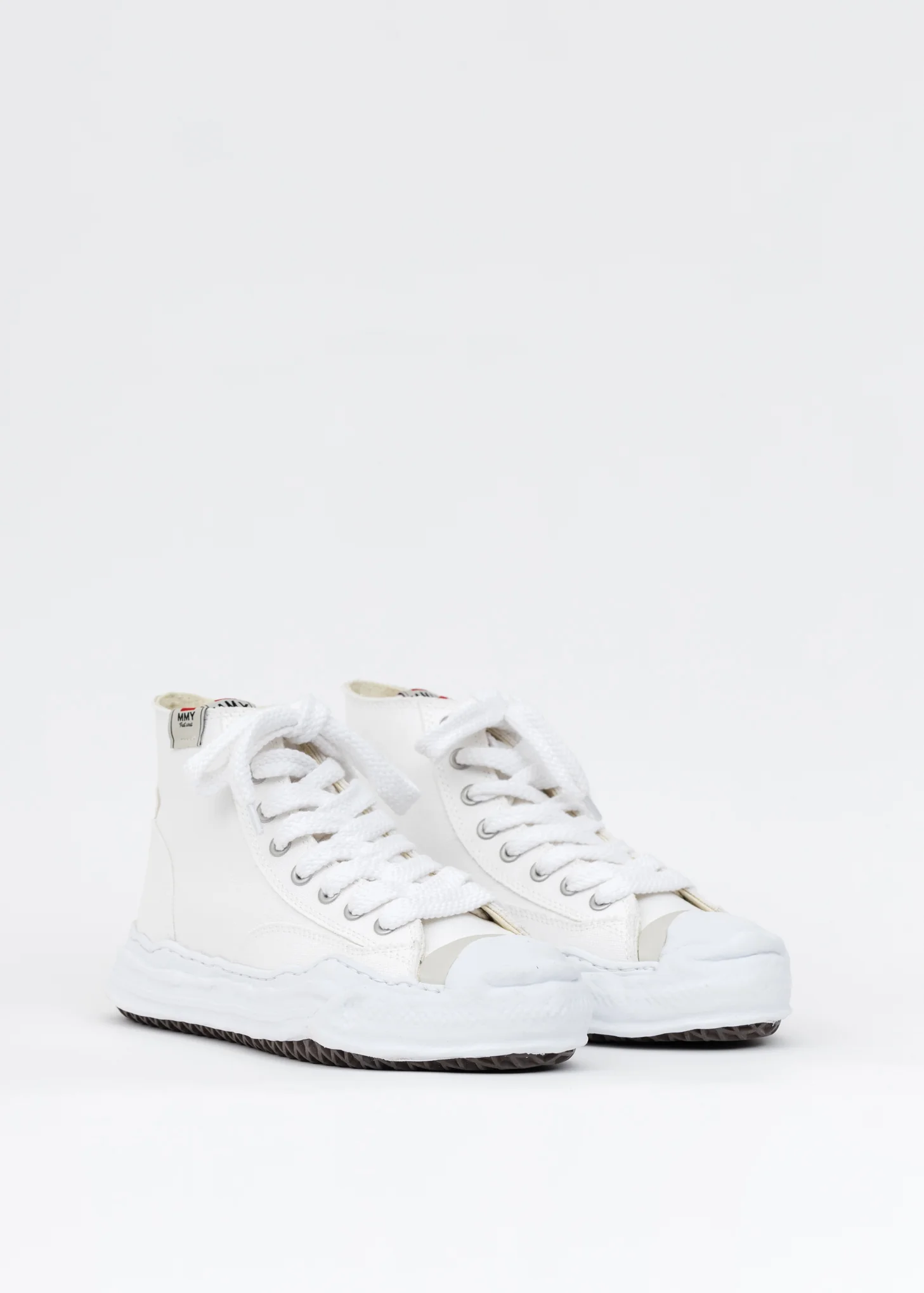 White Original Sole Toecap Canvas Hicut Sneaker