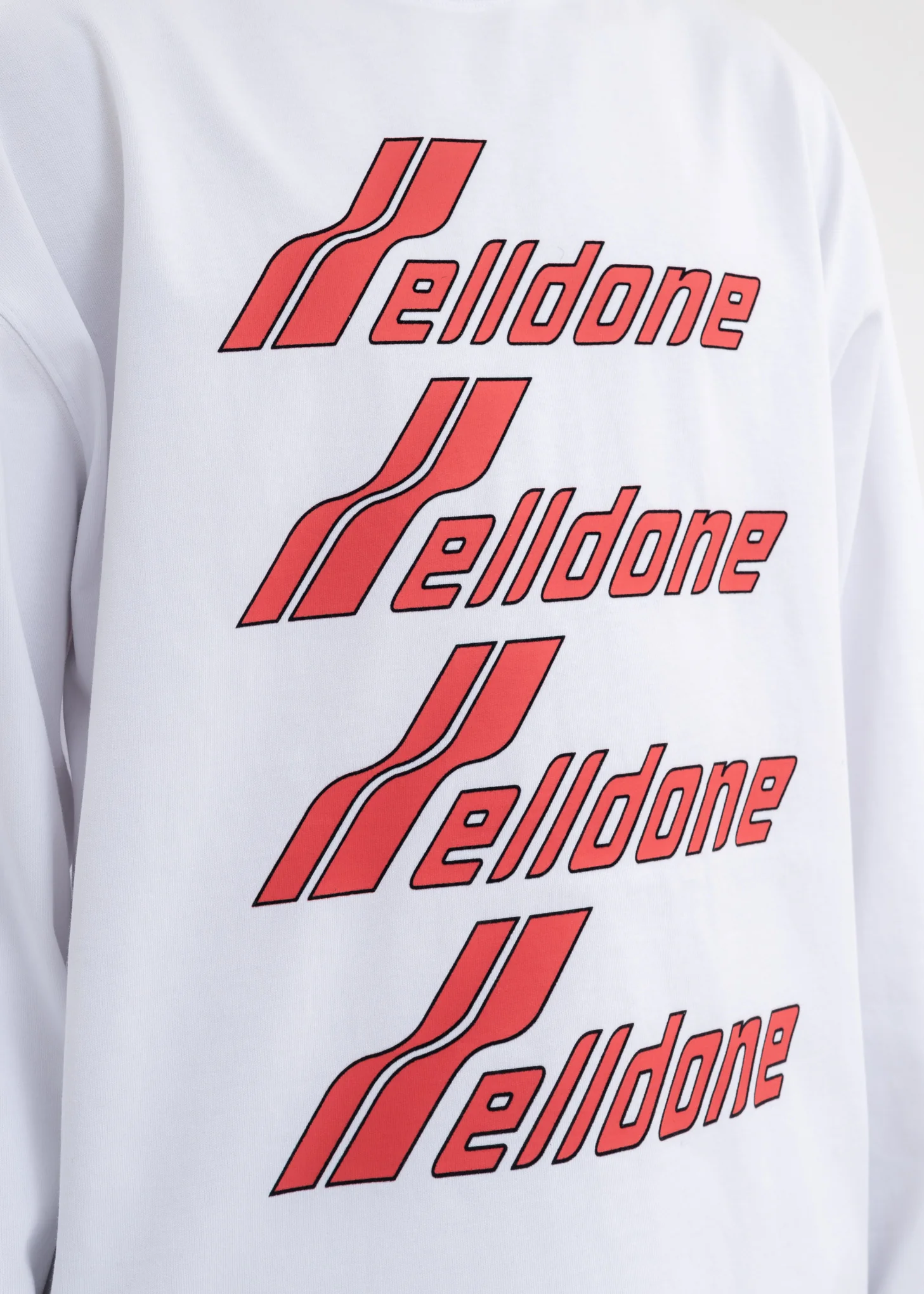 WHITE OUTLINE LOGO LONG-SLEEVED T-SHIRT - Image 2