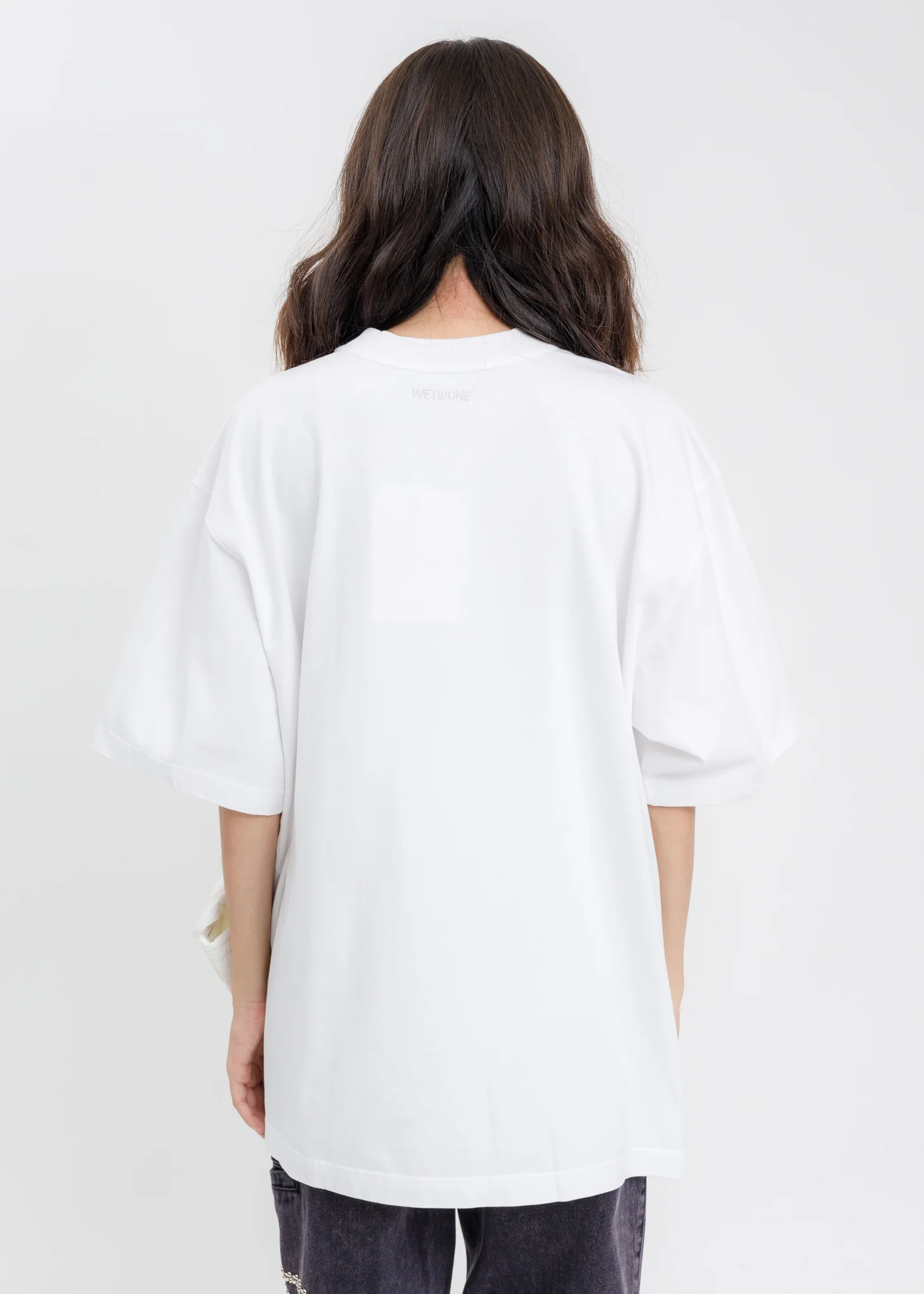 White Oversize Cargo Pocket T-Shirt - Image 4