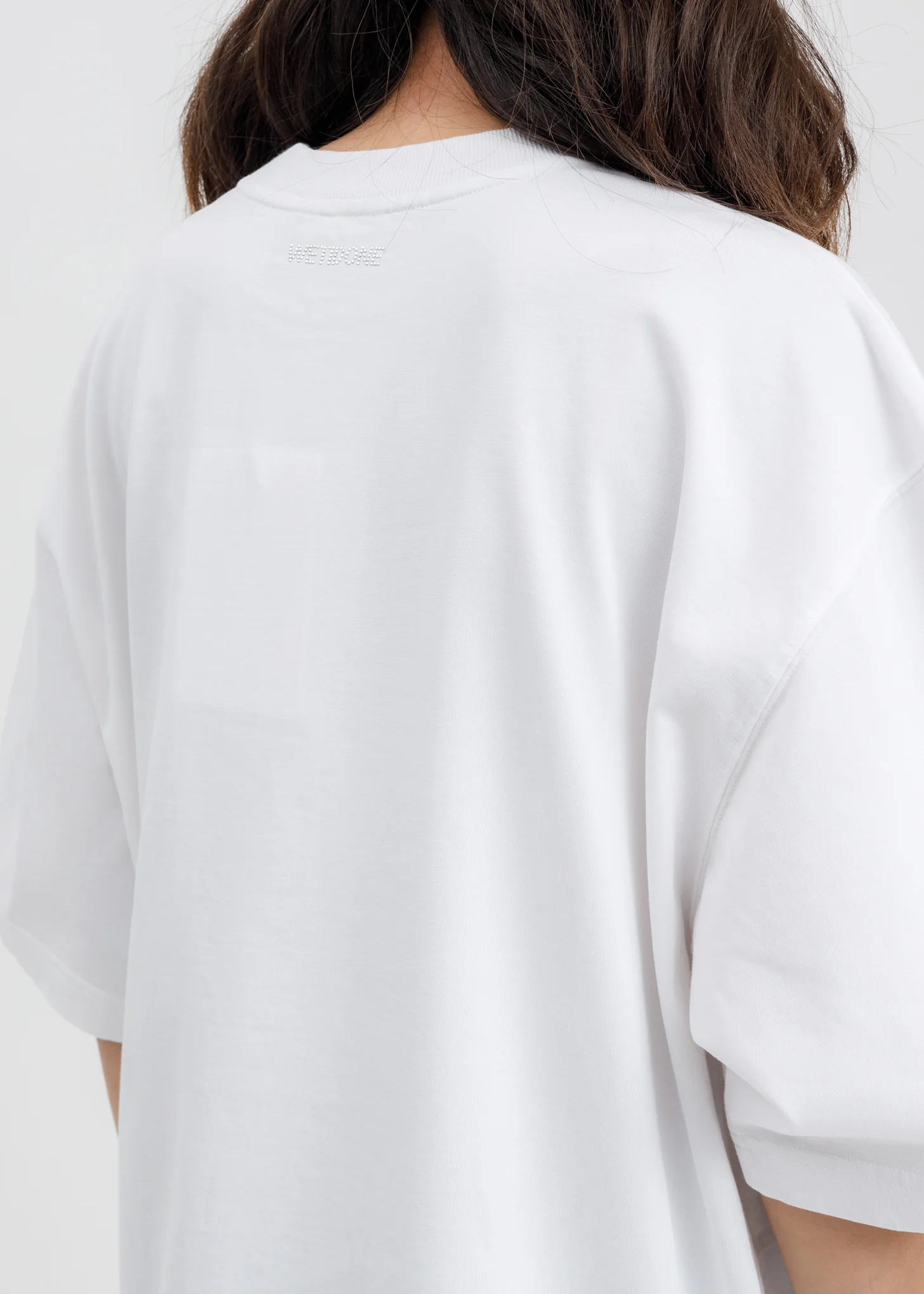 White Oversize Cargo Pocket T-Shirt - Image 5