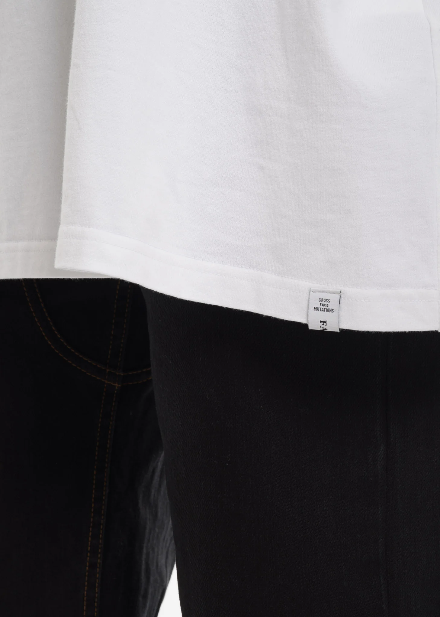 White Oversized Distorted Tee - Image 5