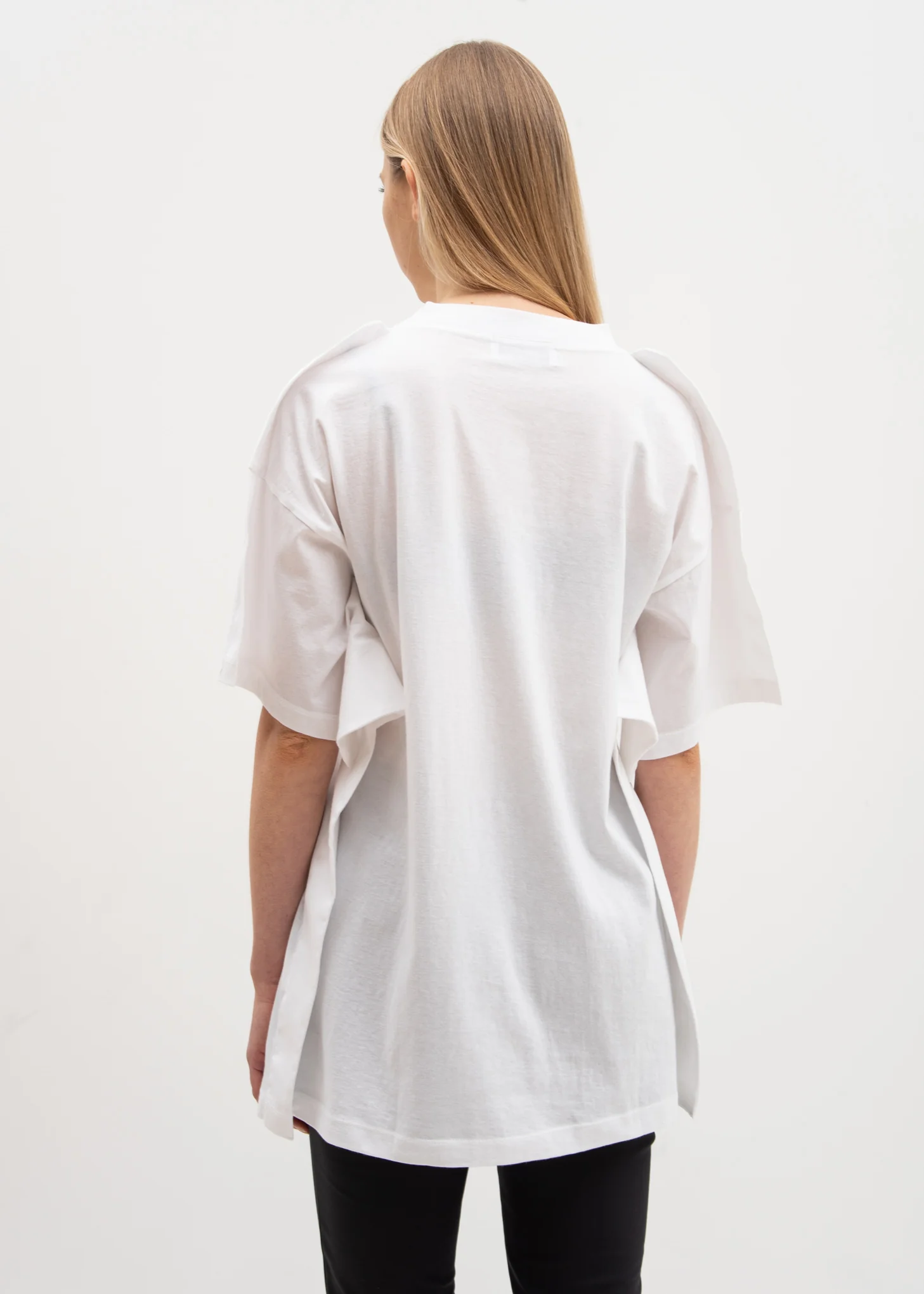 White Oversized Fin T-Shirt - Image 2