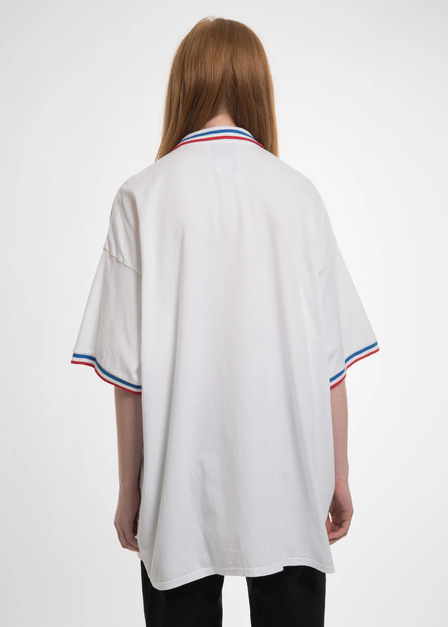 White Oversized Football Polo - Image 3