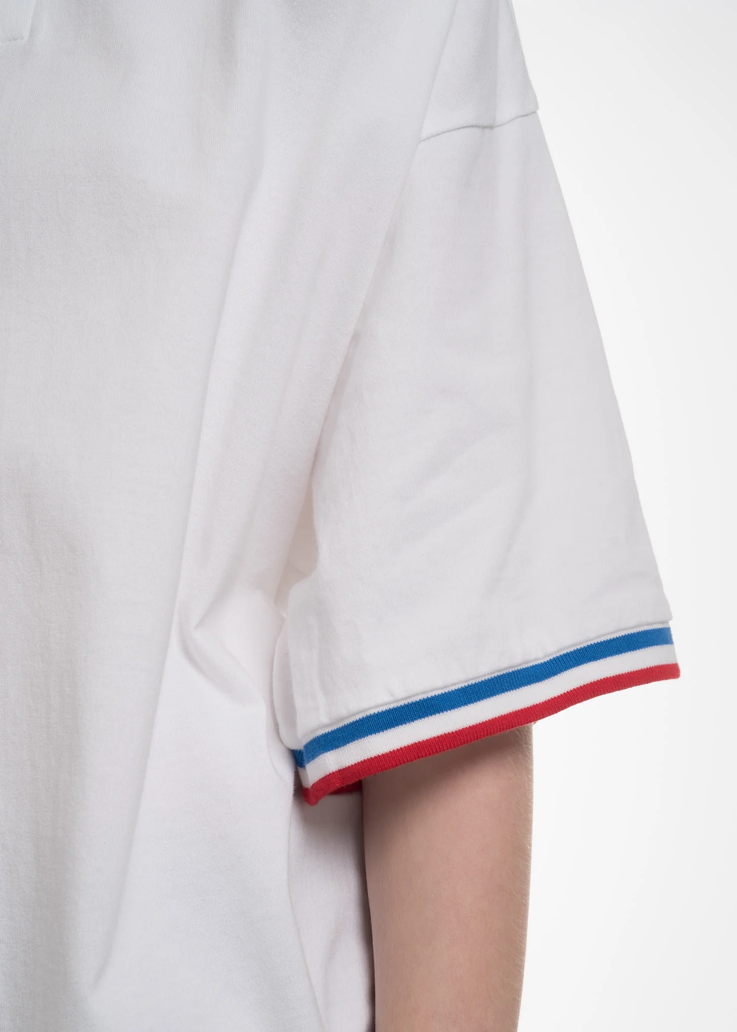 White Oversized Football Polo - Image 6