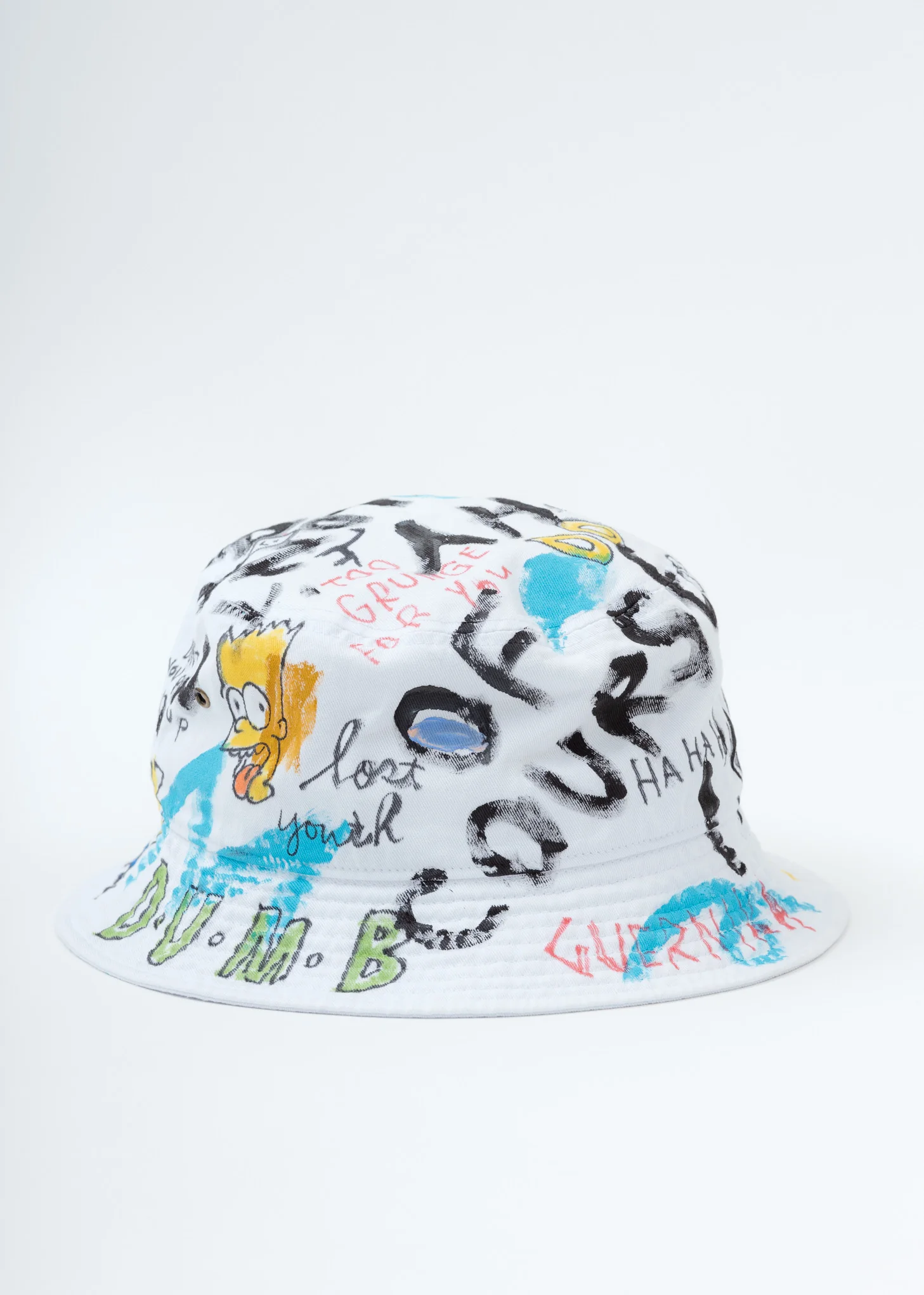 White Paint Bucket Hat - Image 2
