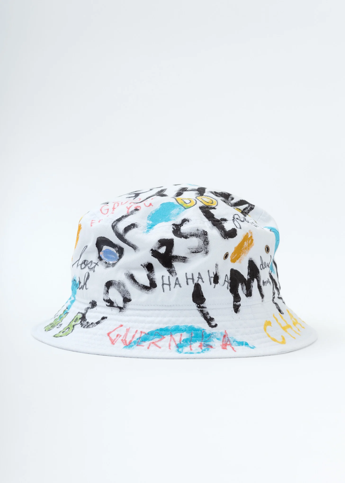 White Paint Bucket Hat - Image 4