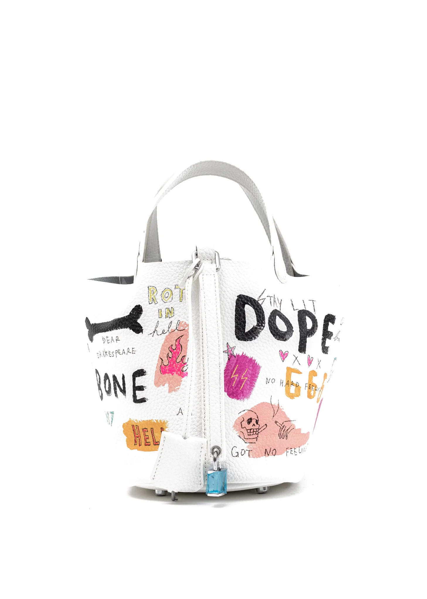 White Paint Cube Bag (Small) -Bone,Skull - Pre-Order - Image 4