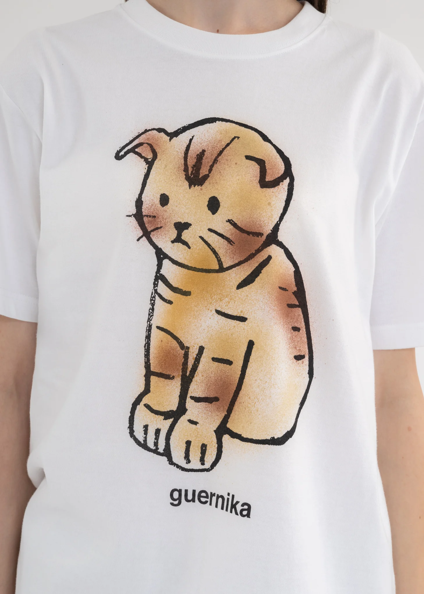 White Paint  MY KITTEN T-Shirt (Brown) - Image 2