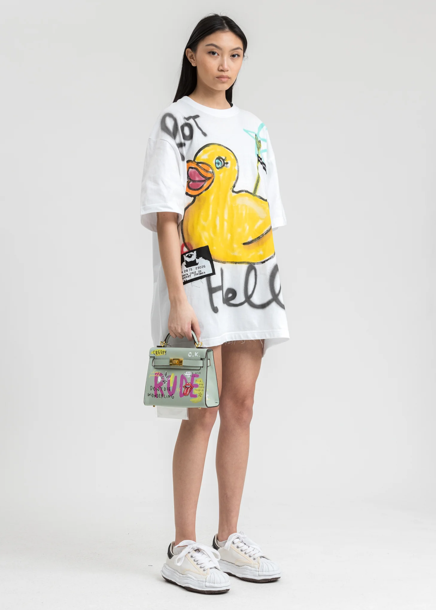 White Paint T-Shirt (Rubber Duck） - Image 4