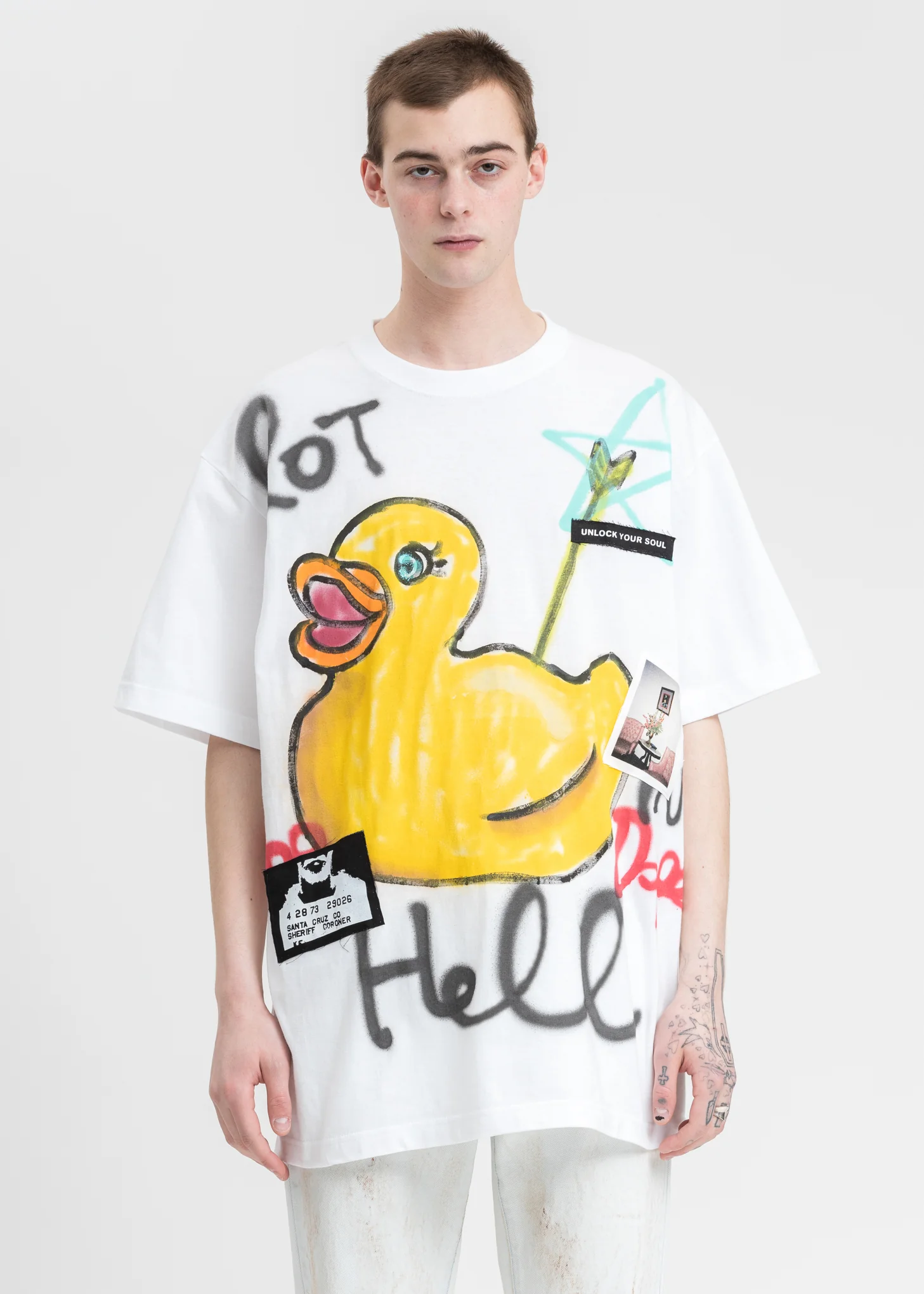 White Paint T-Shirt (Rubber Duck）