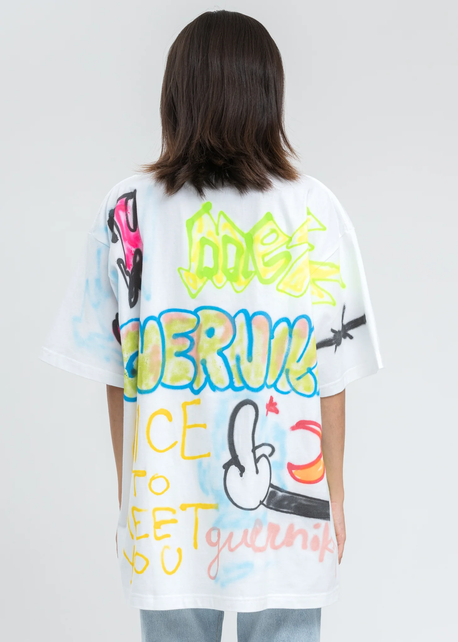 White Paint T-Shirt  (Text Graphic) - Image 2