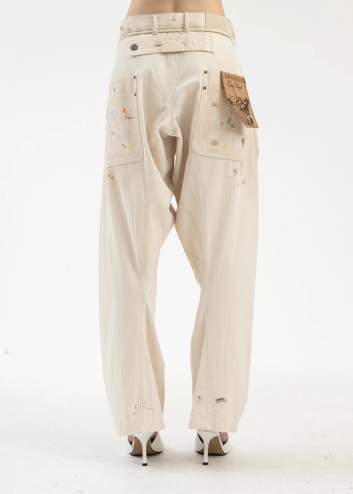 WHITE PAINTING PANTS - Image 3