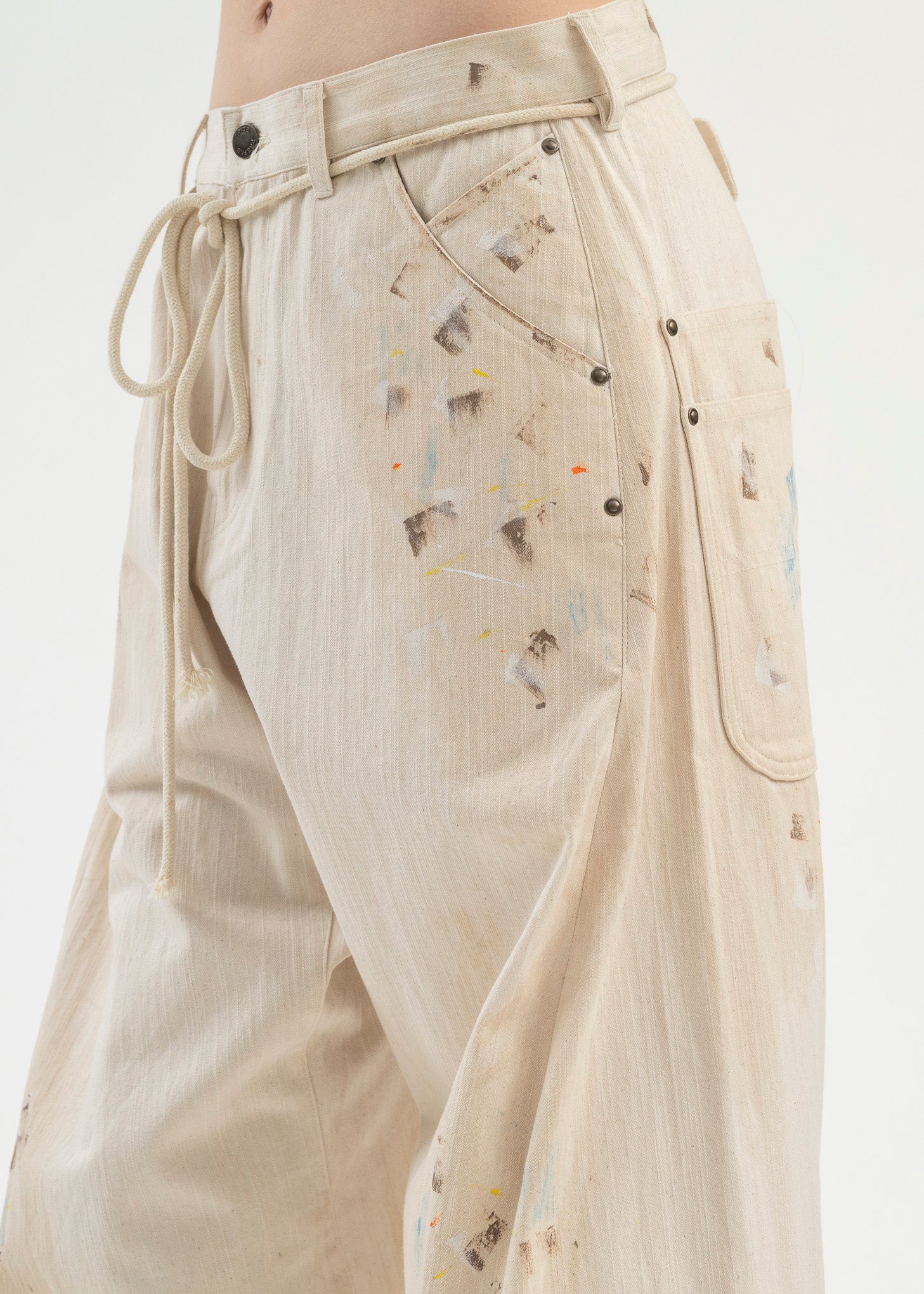 WHITE PAINTING PANTS - Image 4