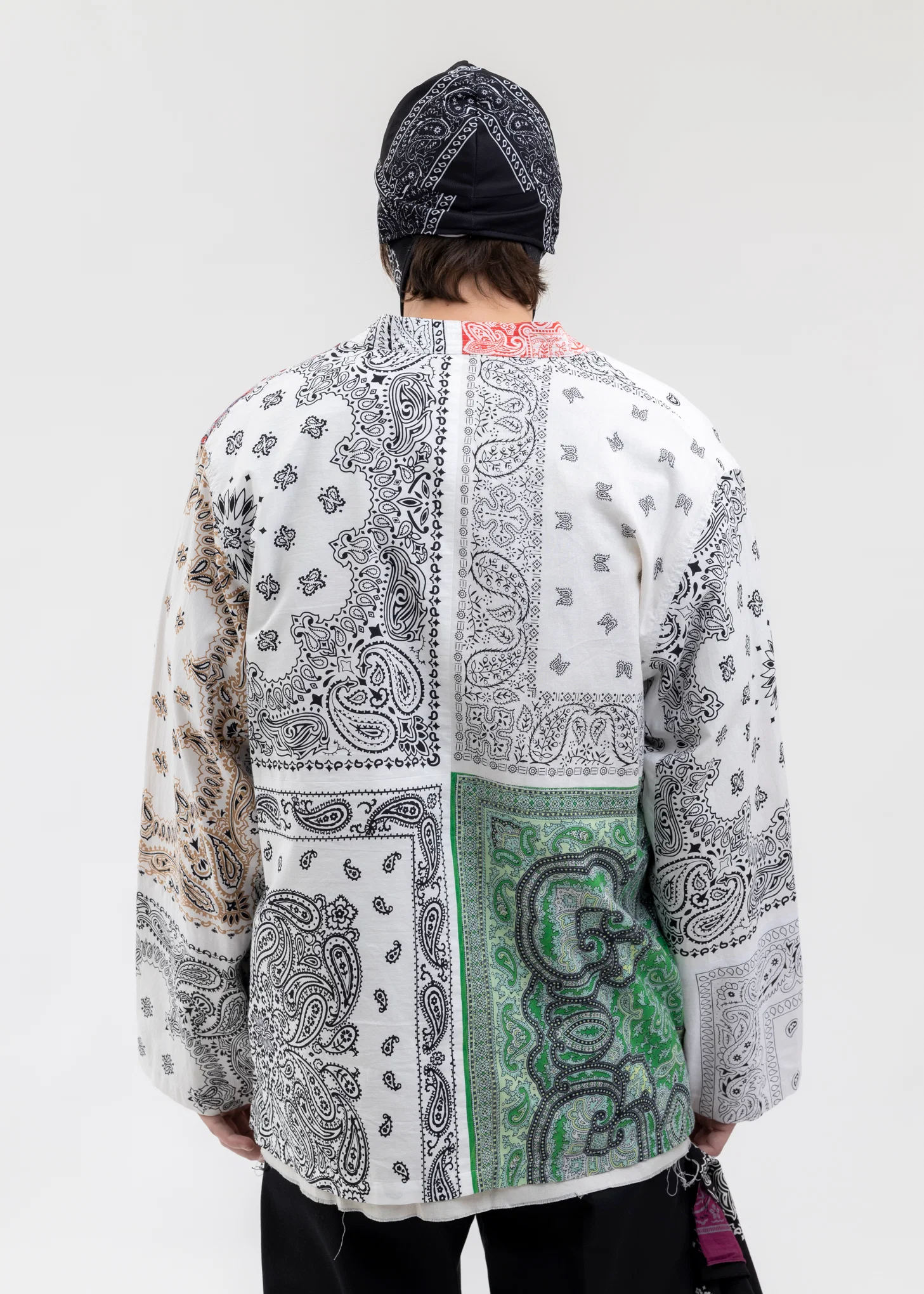 WHITE PATCH WORK BANDANA CONCHO JACKET - Image 2