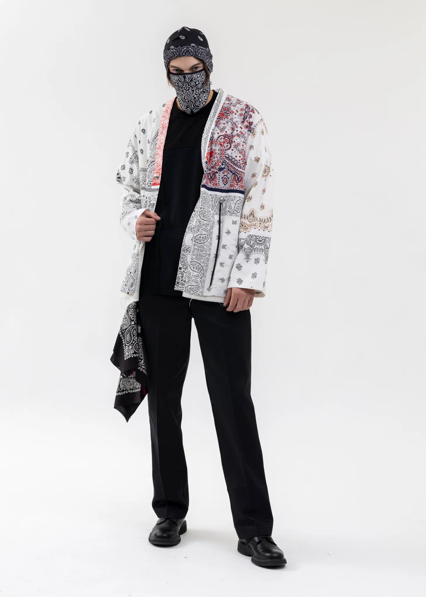 WHITE PATCH WORK BANDANA CONCHO JACKET - Image 7