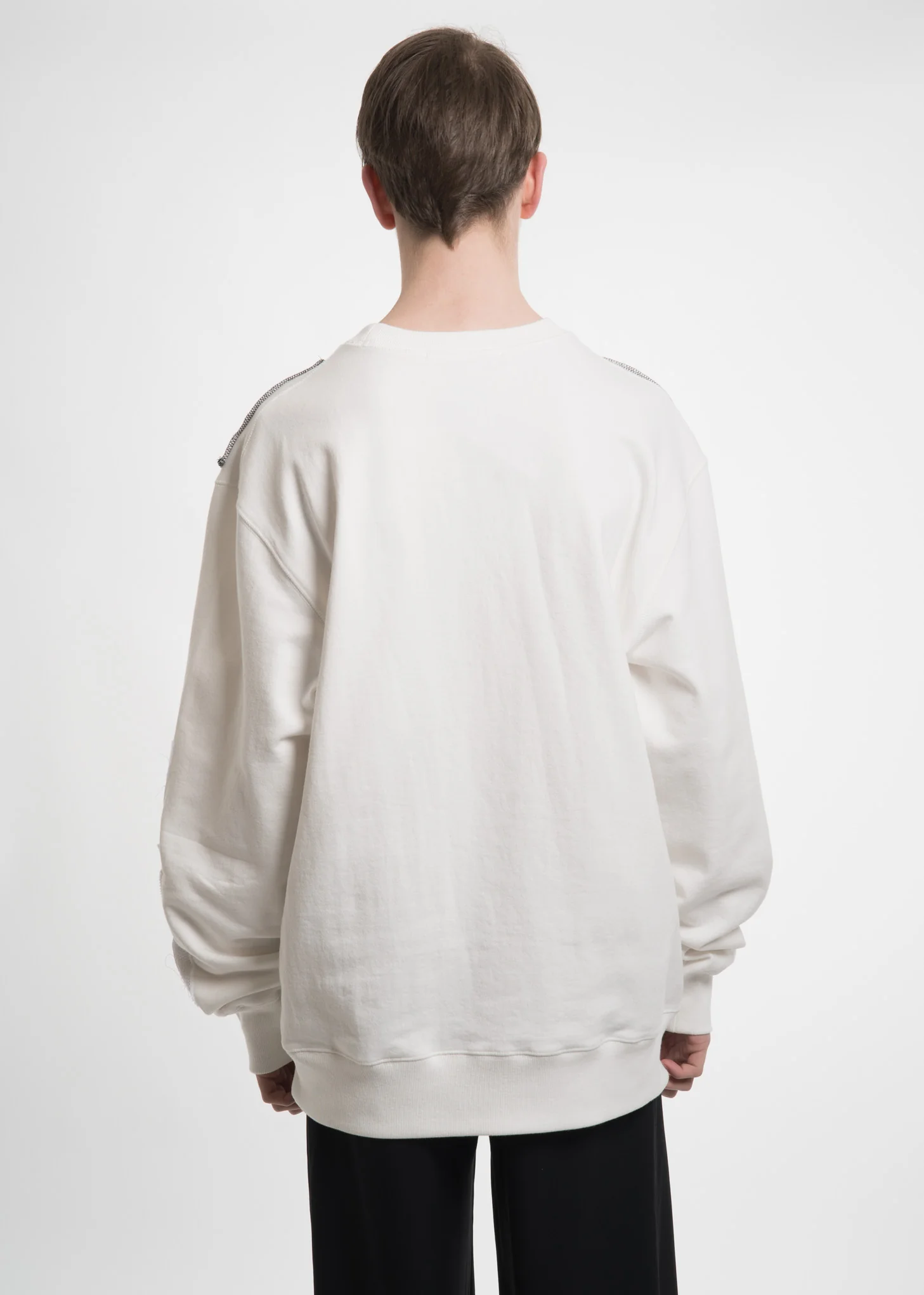 White Patchwork Sweatshirt - Image 4