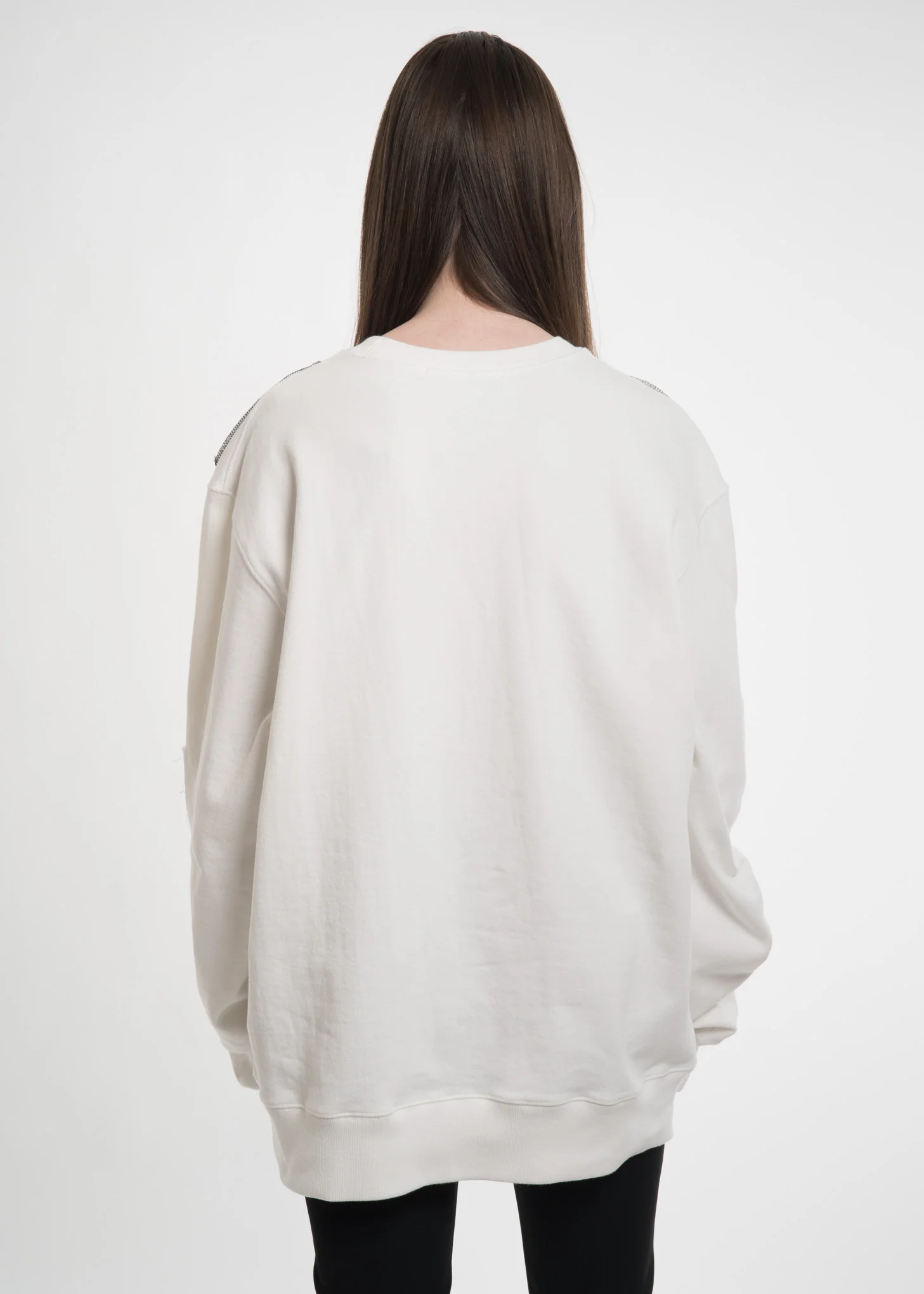 White Patchwork Sweatshirt - Image 3