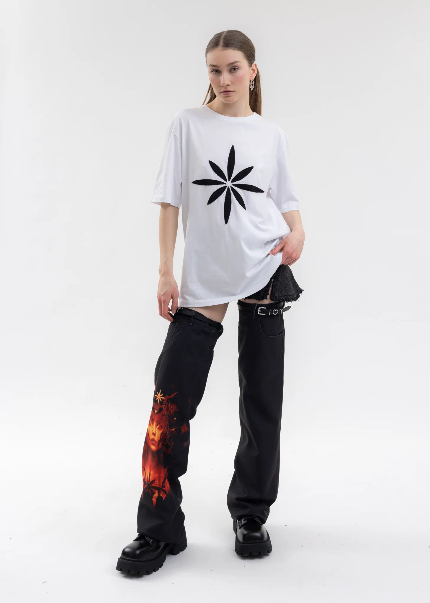 WHITE PATCHWORK T-SHIRT - Image 5