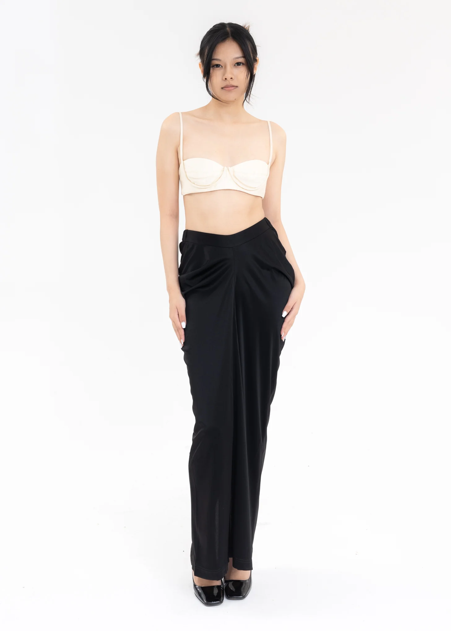 White Patchwork Bra Top - Image 5