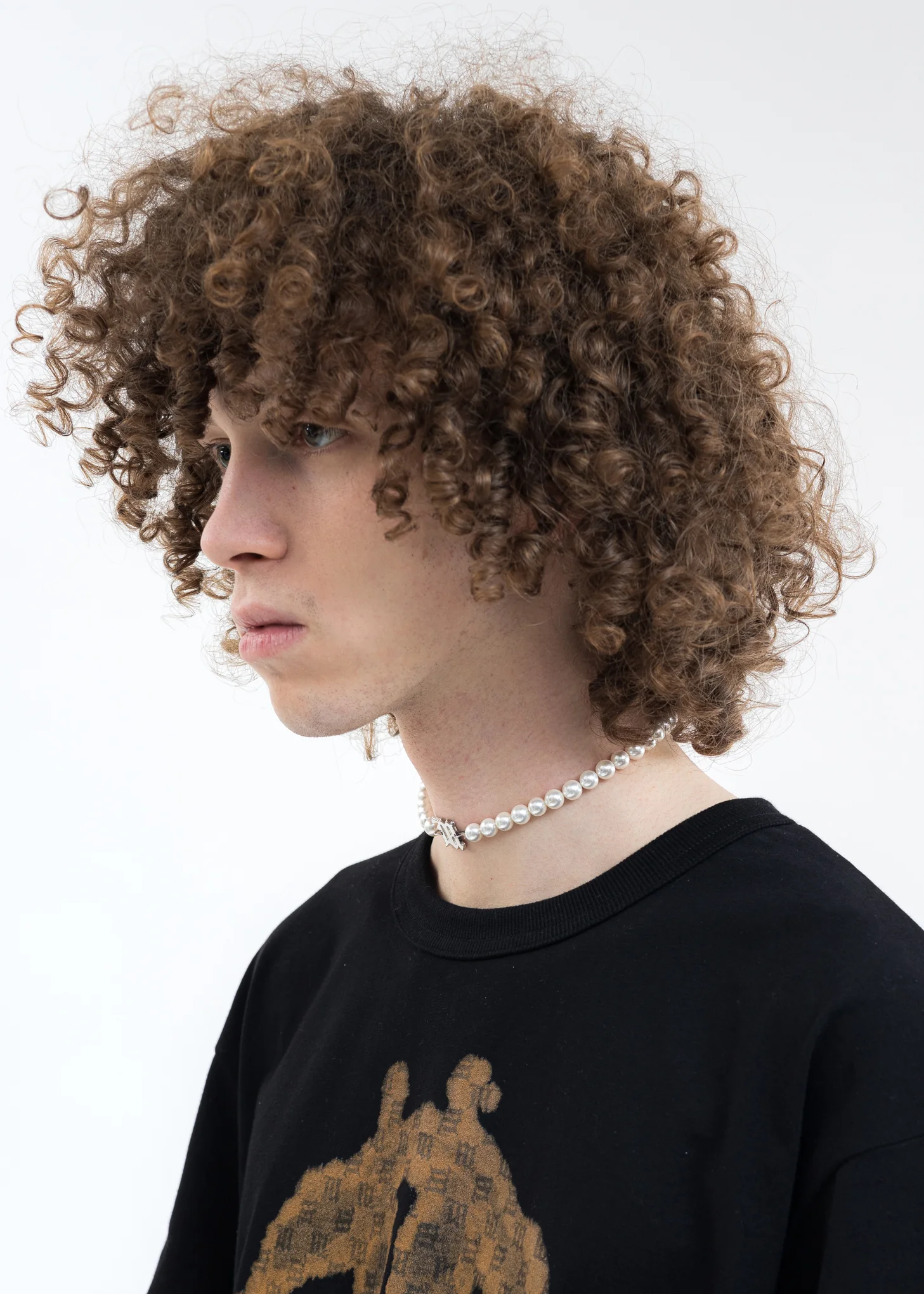 White Pearl Elastic Choker - Image 3