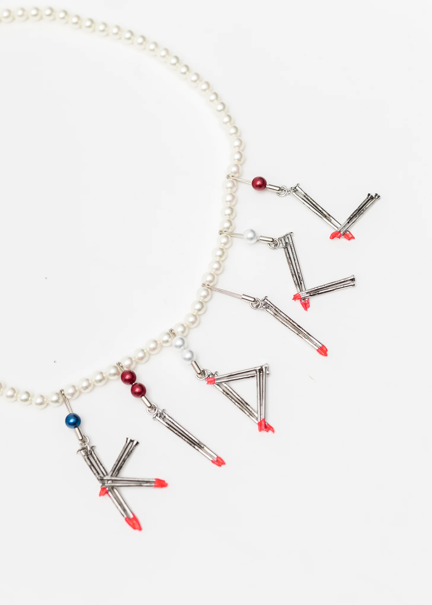 WHITE PEARL KIDILL NAIL NECKLACE COLLABORATION WITH MALCOLM GUERRE - Image 3