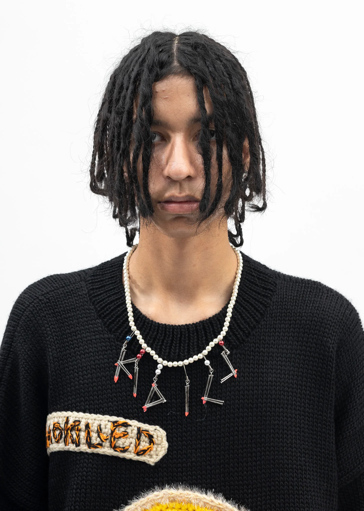 WHITE PEARL KIDILL NAIL NECKLACE COLLABORATION WITH MALCOLM GUERRE - Image 5