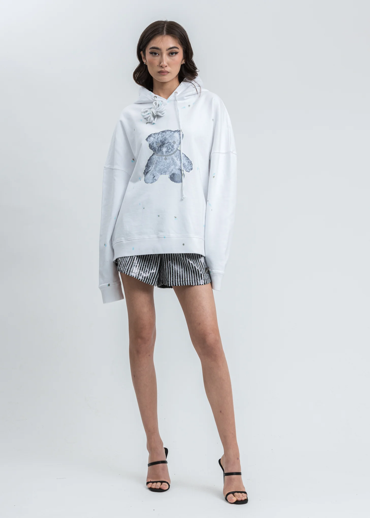 White Pearl Necklace Teddy Hoodie (Reflect) - Image 8