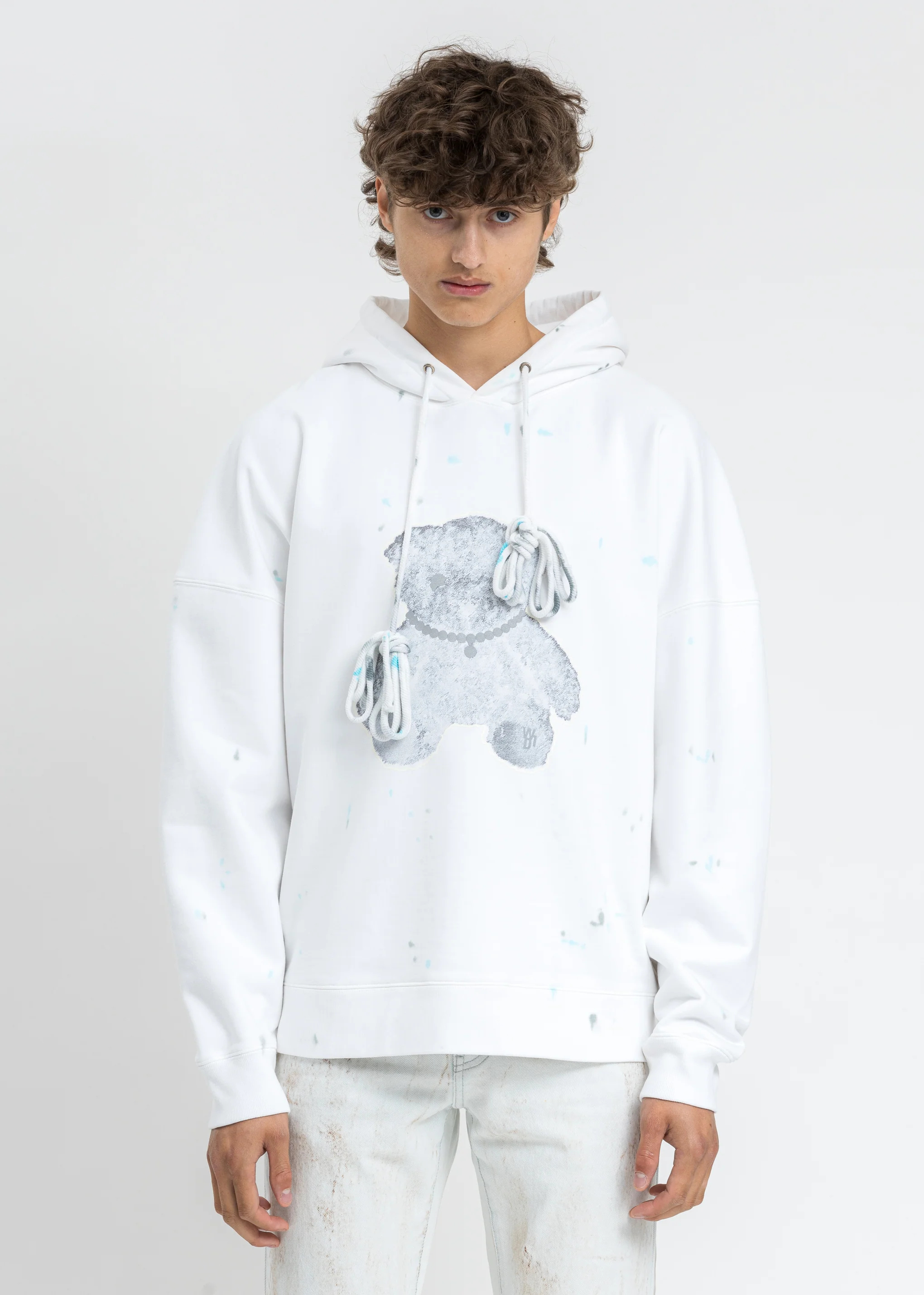 White Pearl Necklace Teddy Hoodie (Reflect)