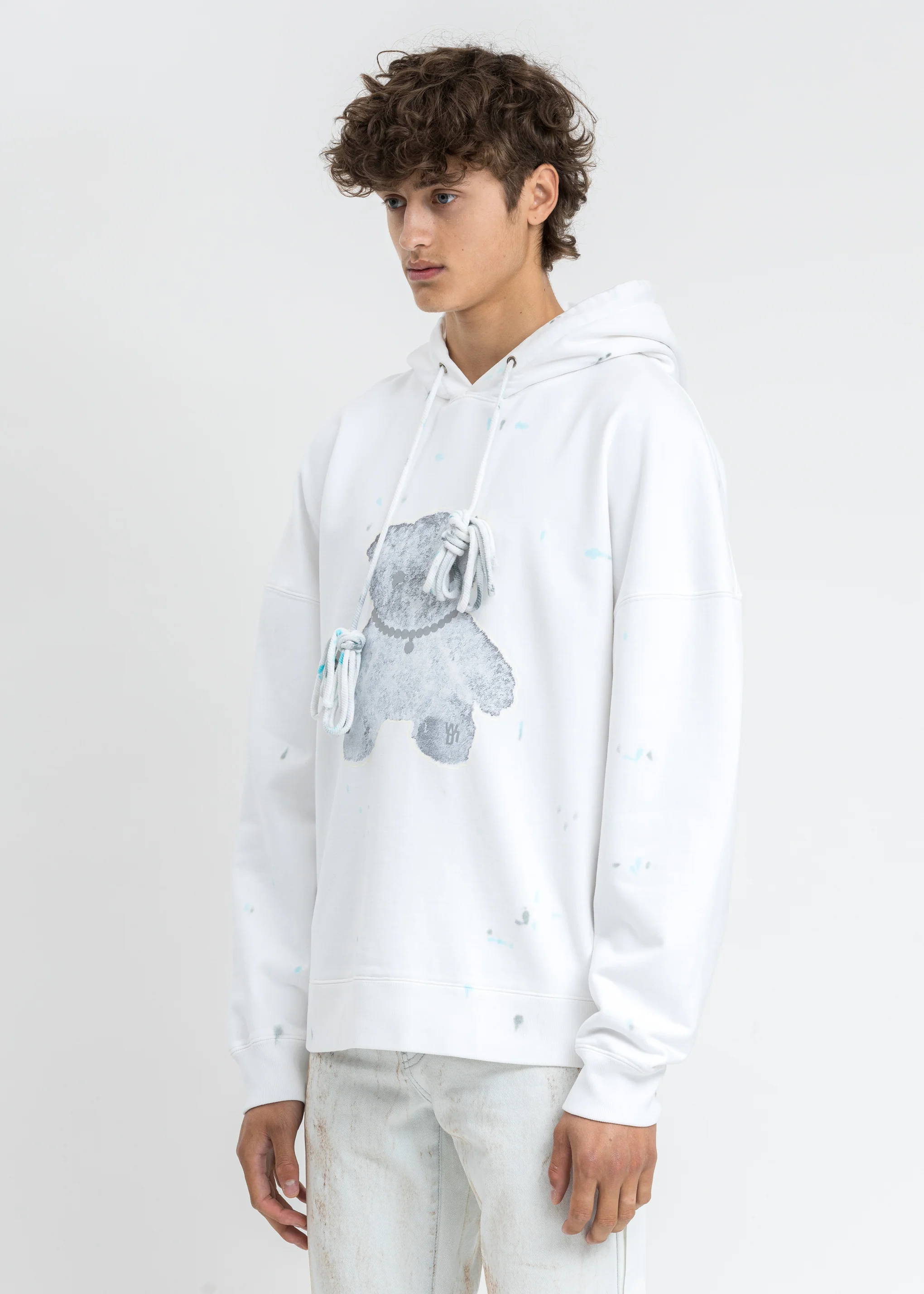 White Pearl Necklace Teddy Hoodie (Reflect) - Image 3