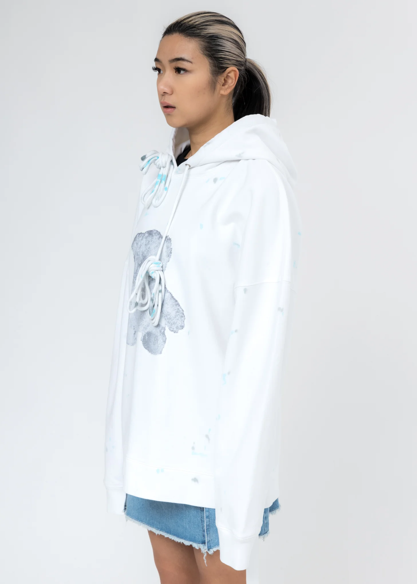 White Pearl Necklace Teddy Hoodie (Reflect) - Image 4