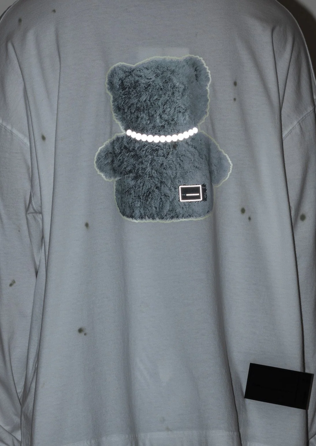 White Pearl Necklace Teddy Long Sleeve (Reflect) - Image 3