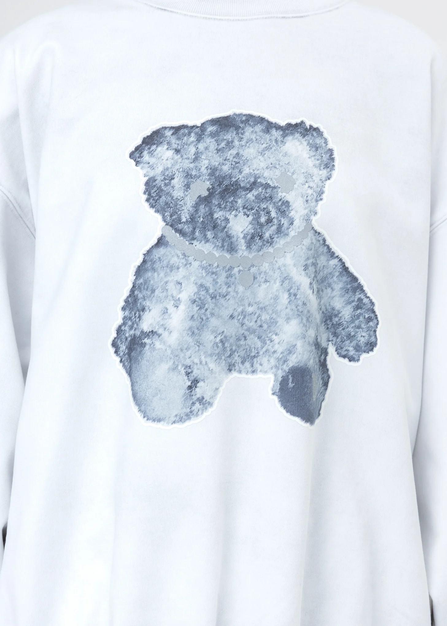 White Pearl Necklace Teddy Sweater (Reflect) - Image 6