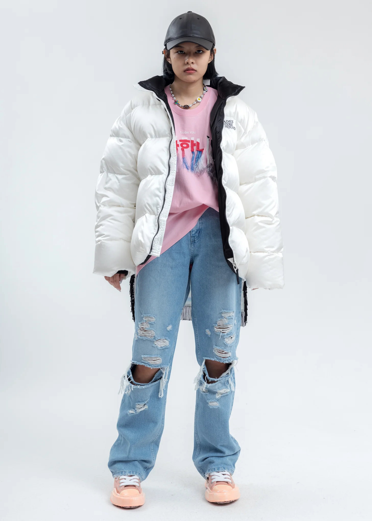 White Pillow Packable Down Jacket - Image 7