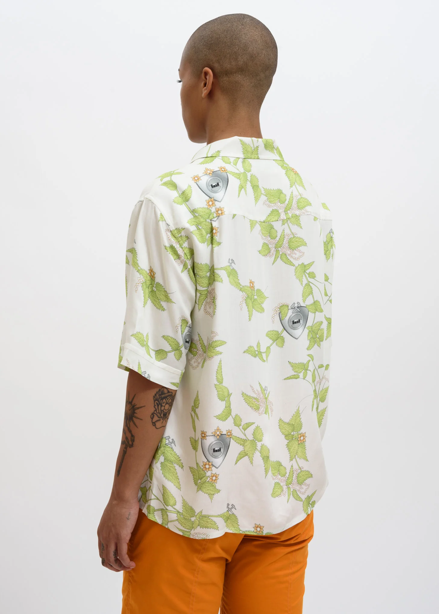 White Print Luka Bowling Shirt - Image 3