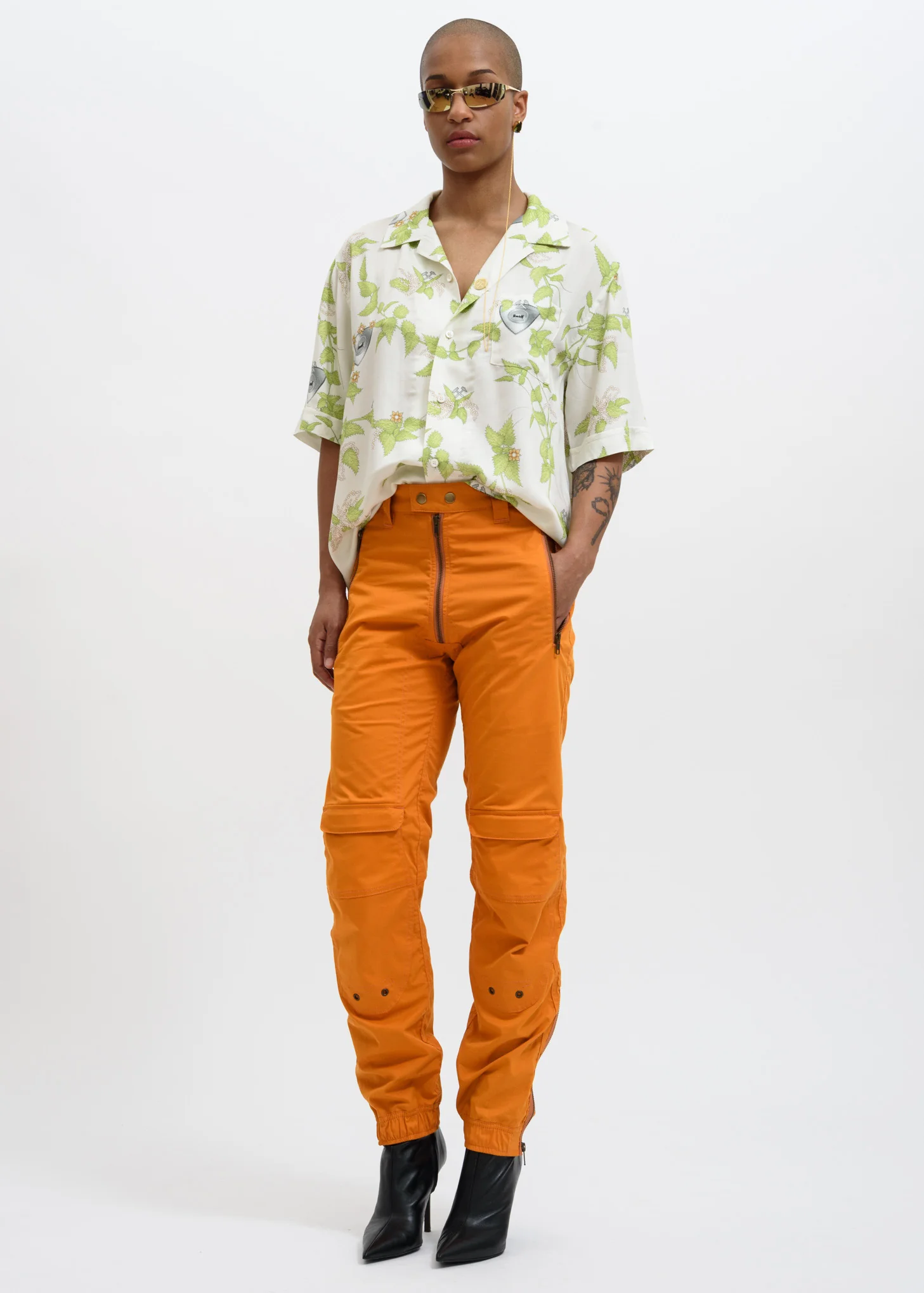 White Print Luka Bowling Shirt - Image 4