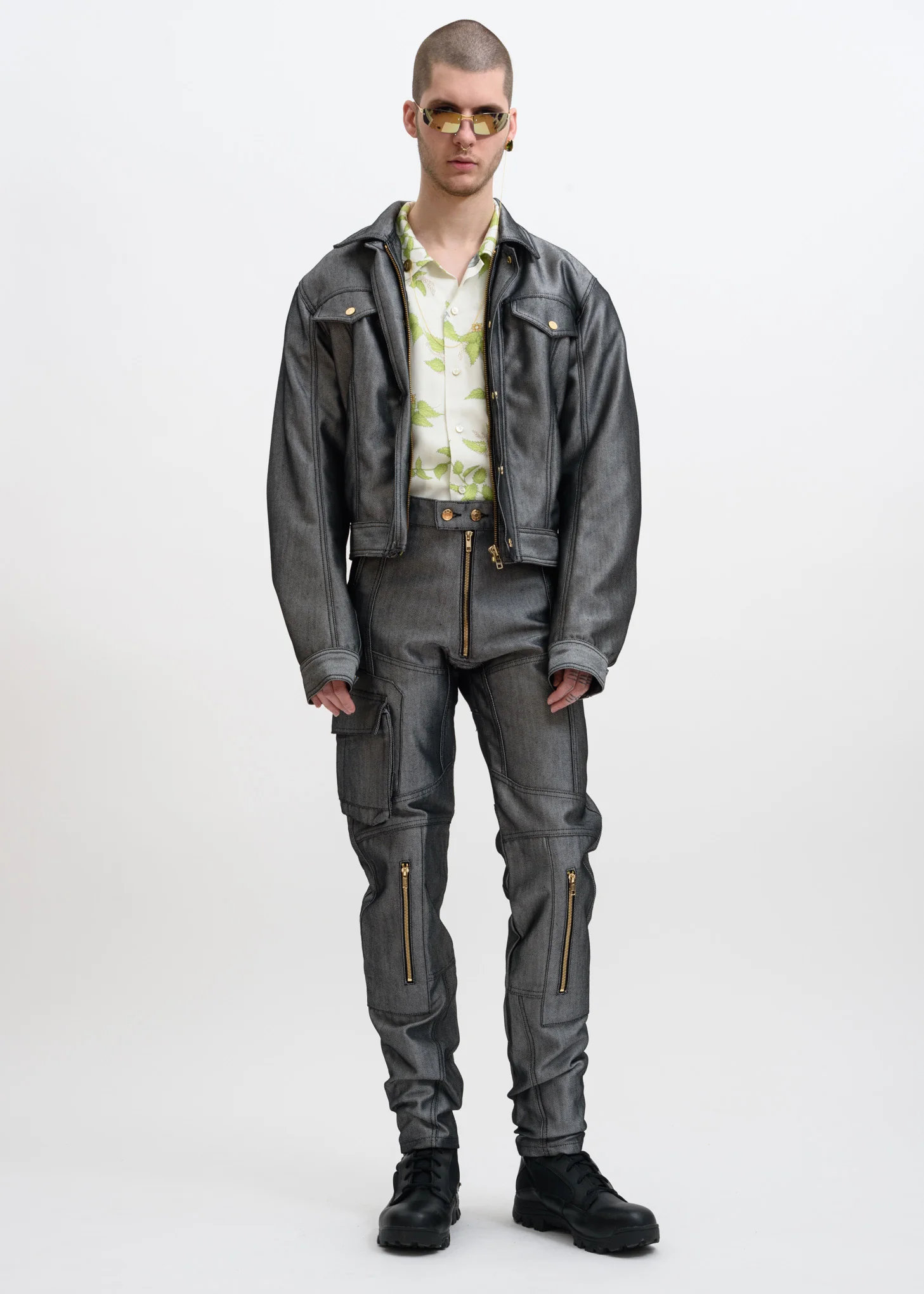 White Print Luka Bowling Shirt - Image 5