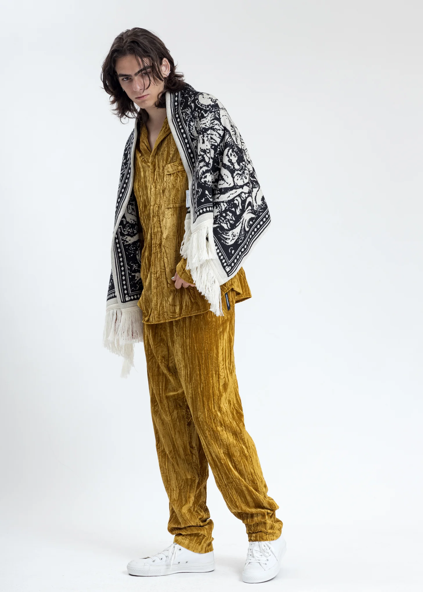 White Printed Scarf - Image 4