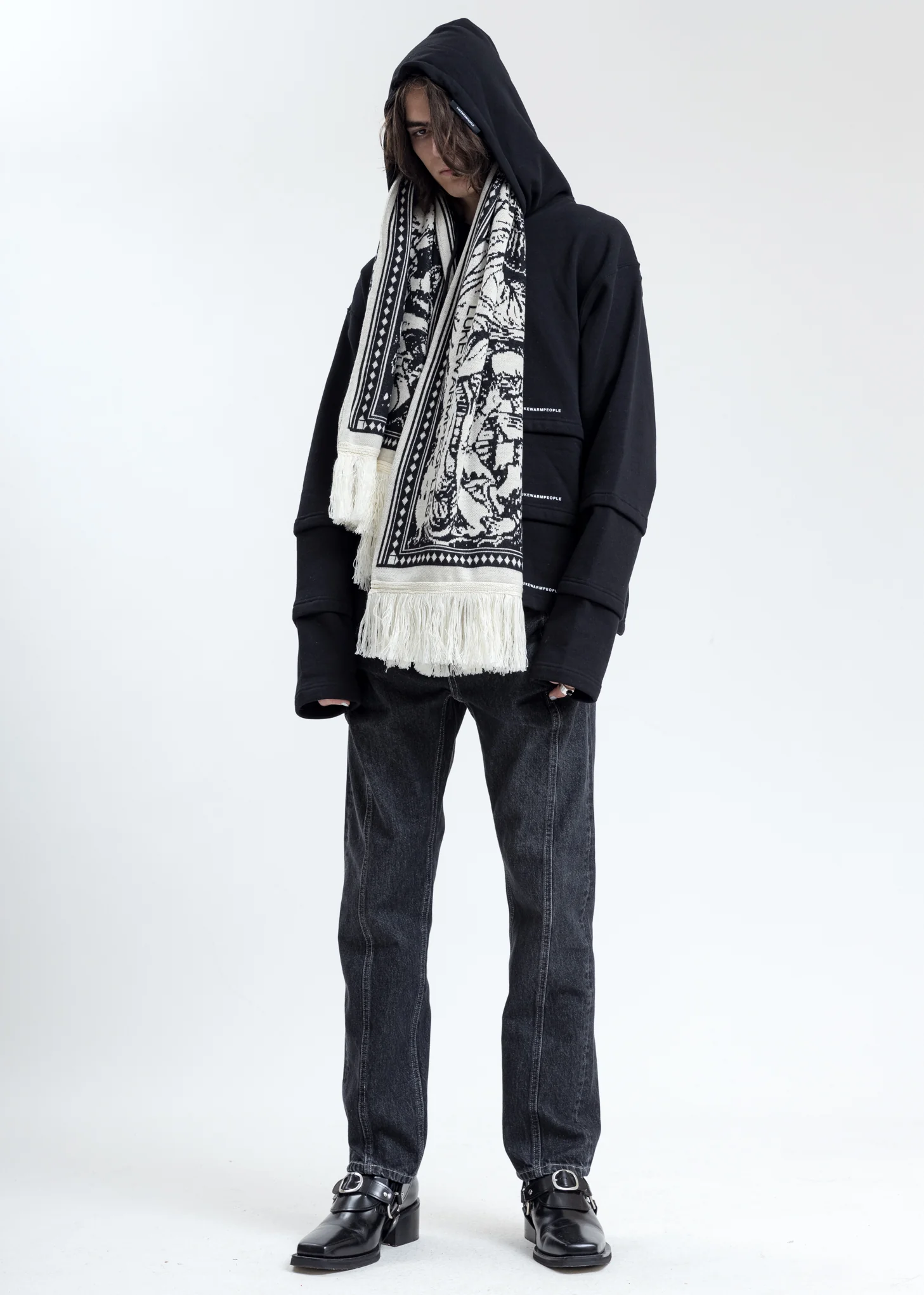 White Printed Scarf - Image 5
