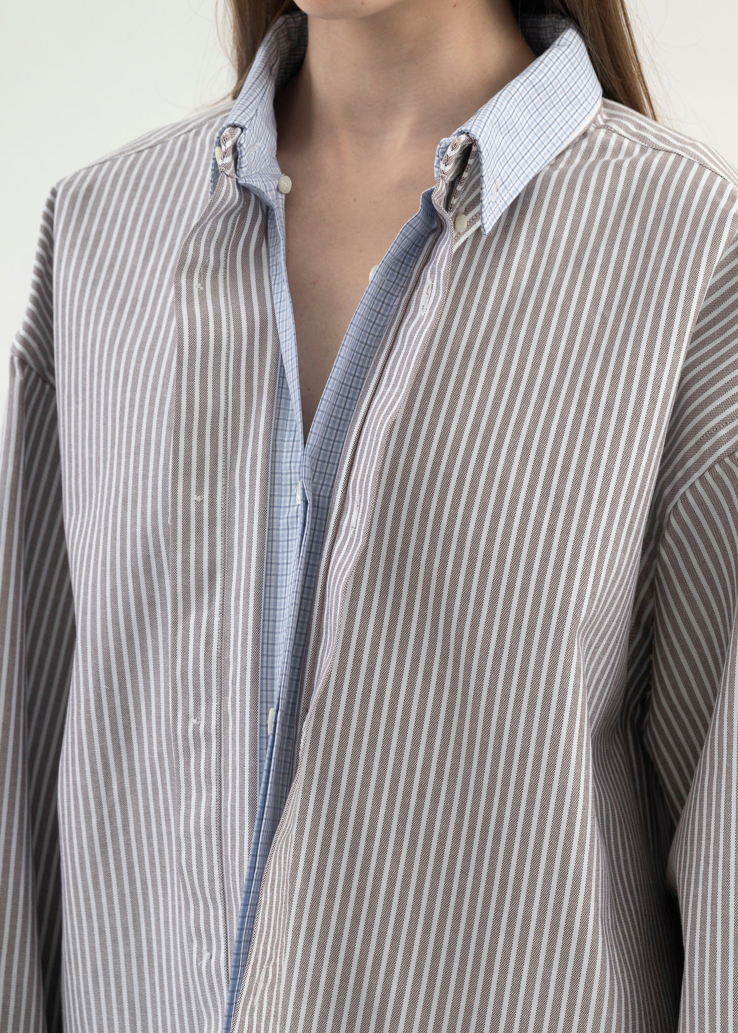 White/Purple And Blue Layered Shirt - Image 5