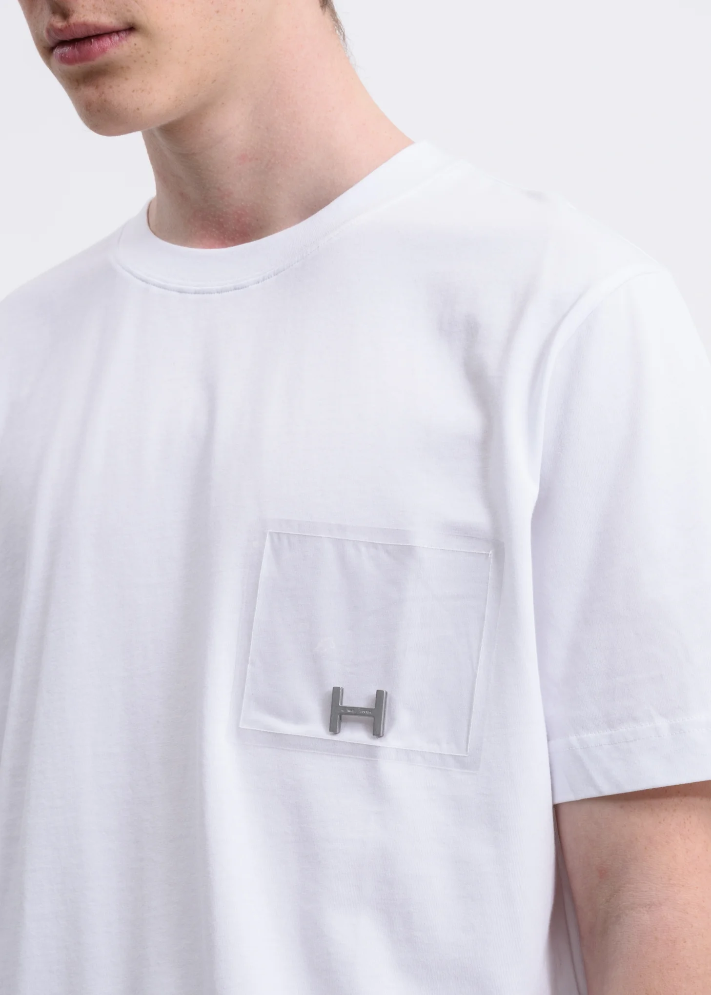 White PVC Pocket T-shirt - Image 3