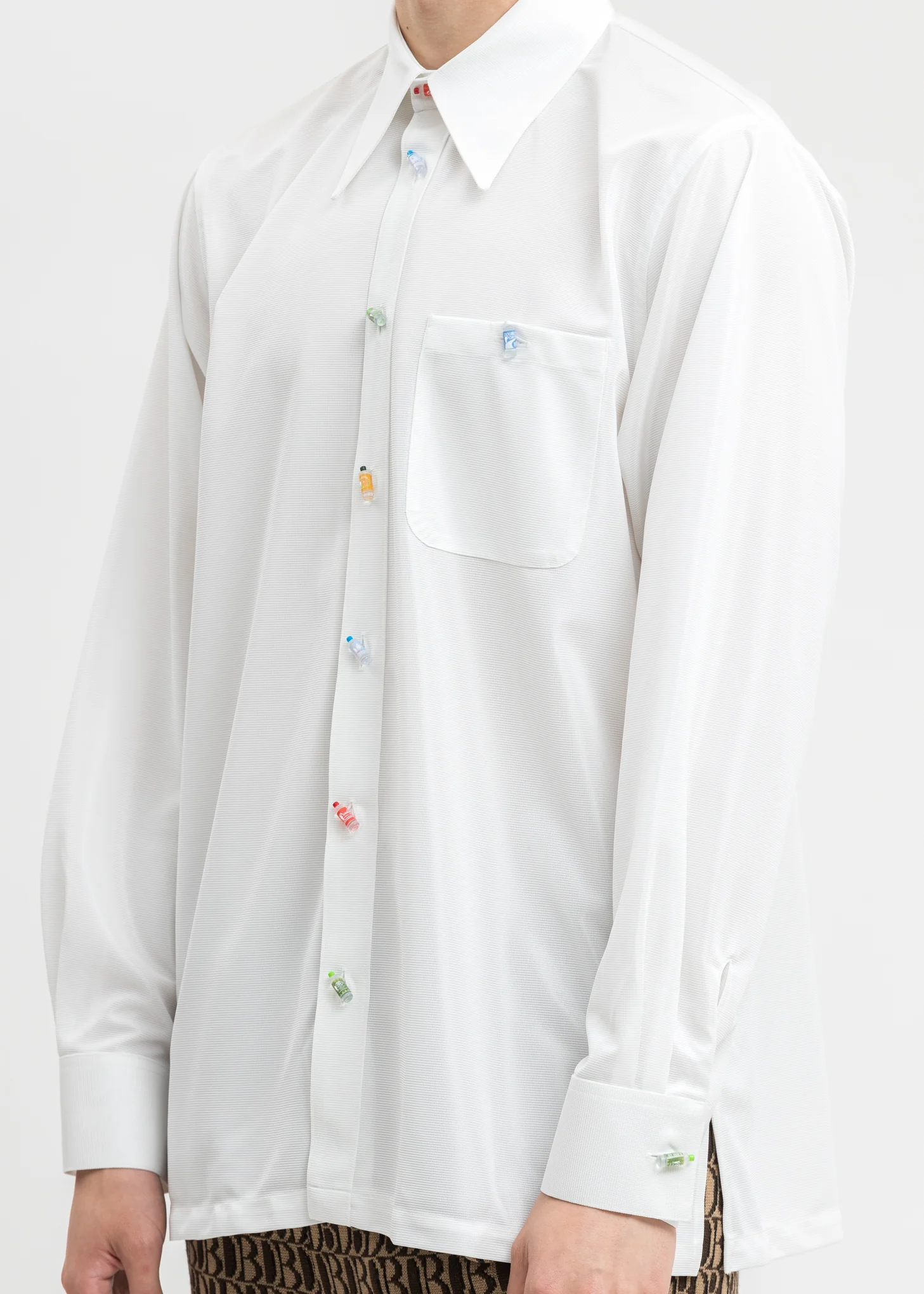 White Recycle Pet Bottle Shirt - Image 2