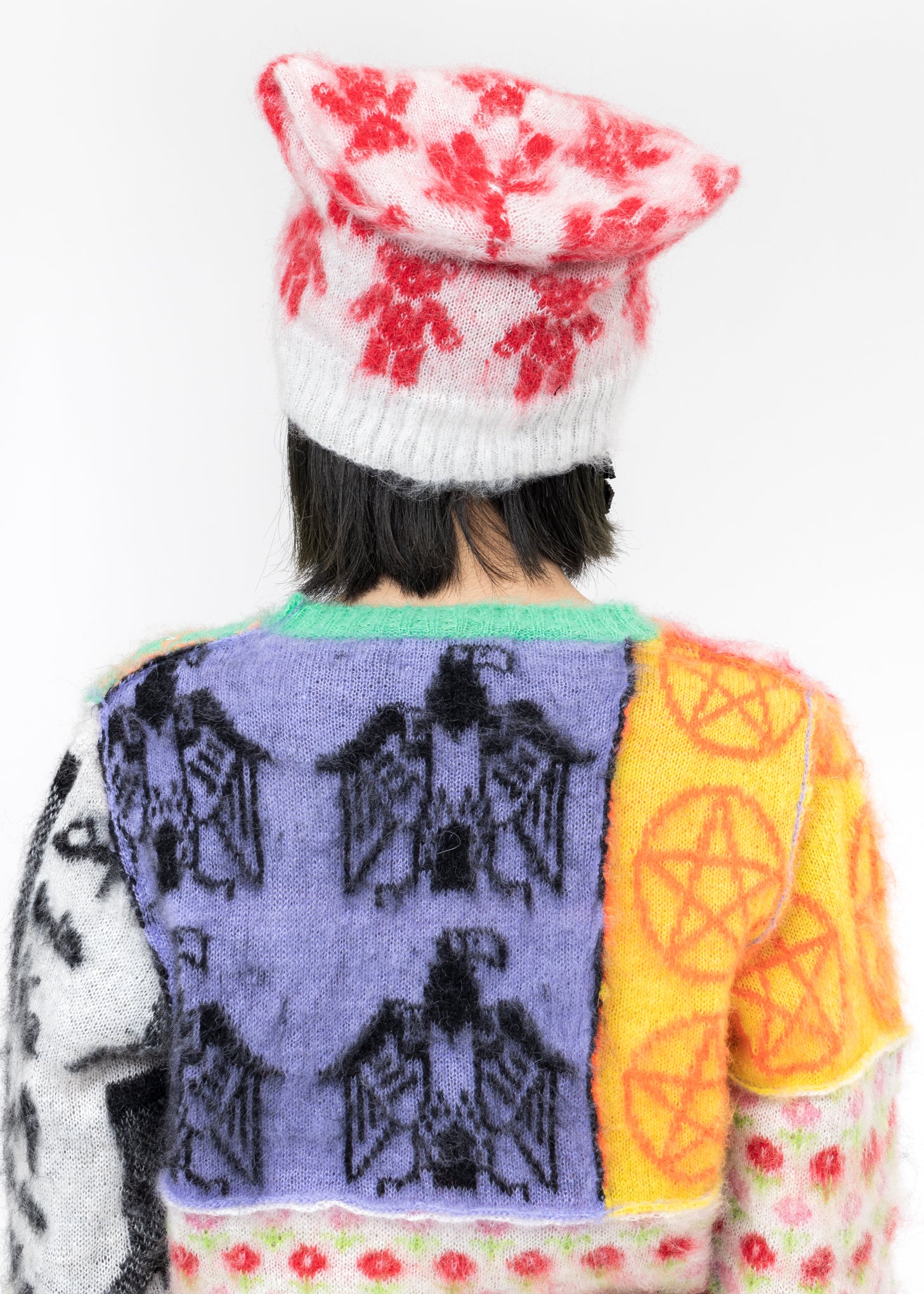 White Red Teddies Beanie - Image 3