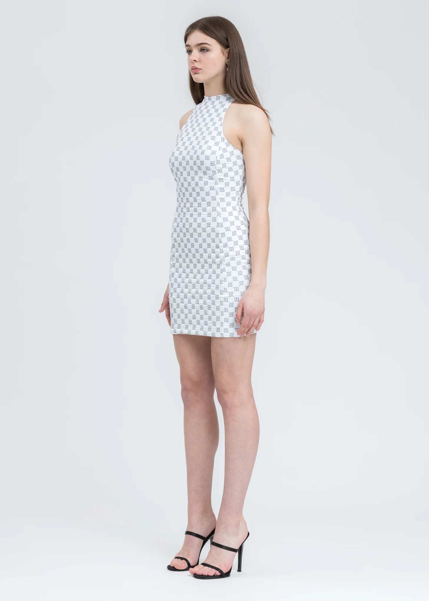 White Reflective Monogram Lara Mini Dress - Image 7