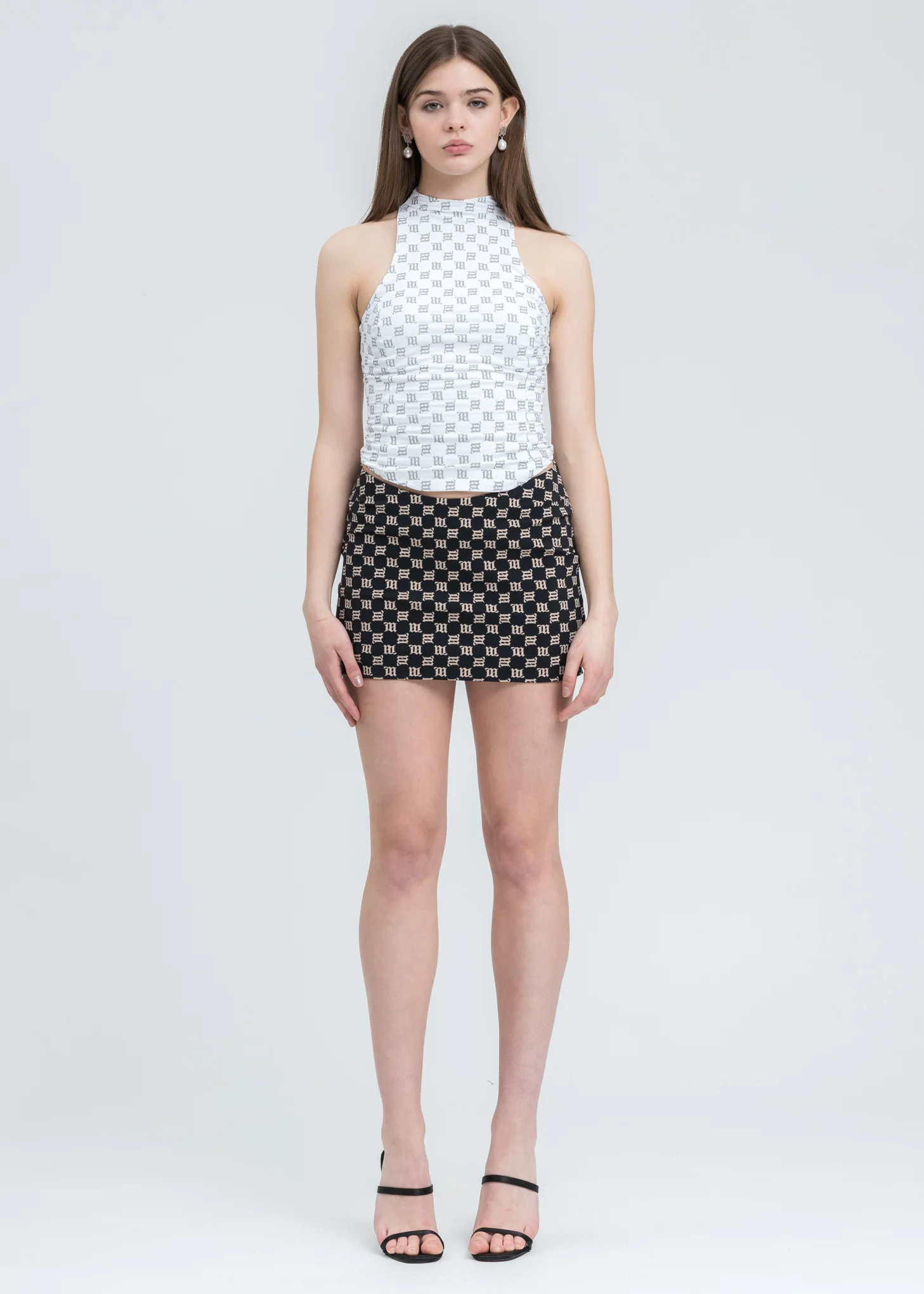 White Reflective Monogram Lara Top - Image 8