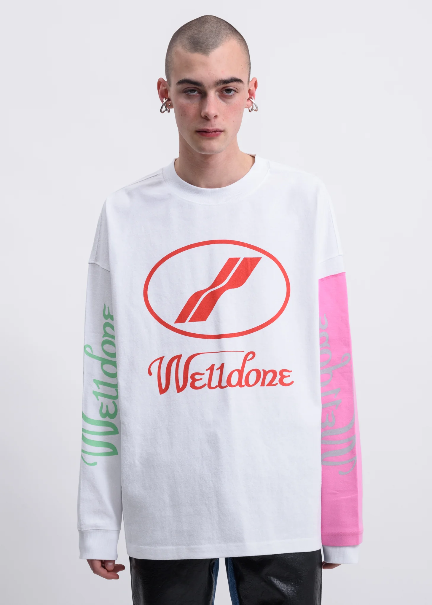White Remake  Logo Long Sleeves